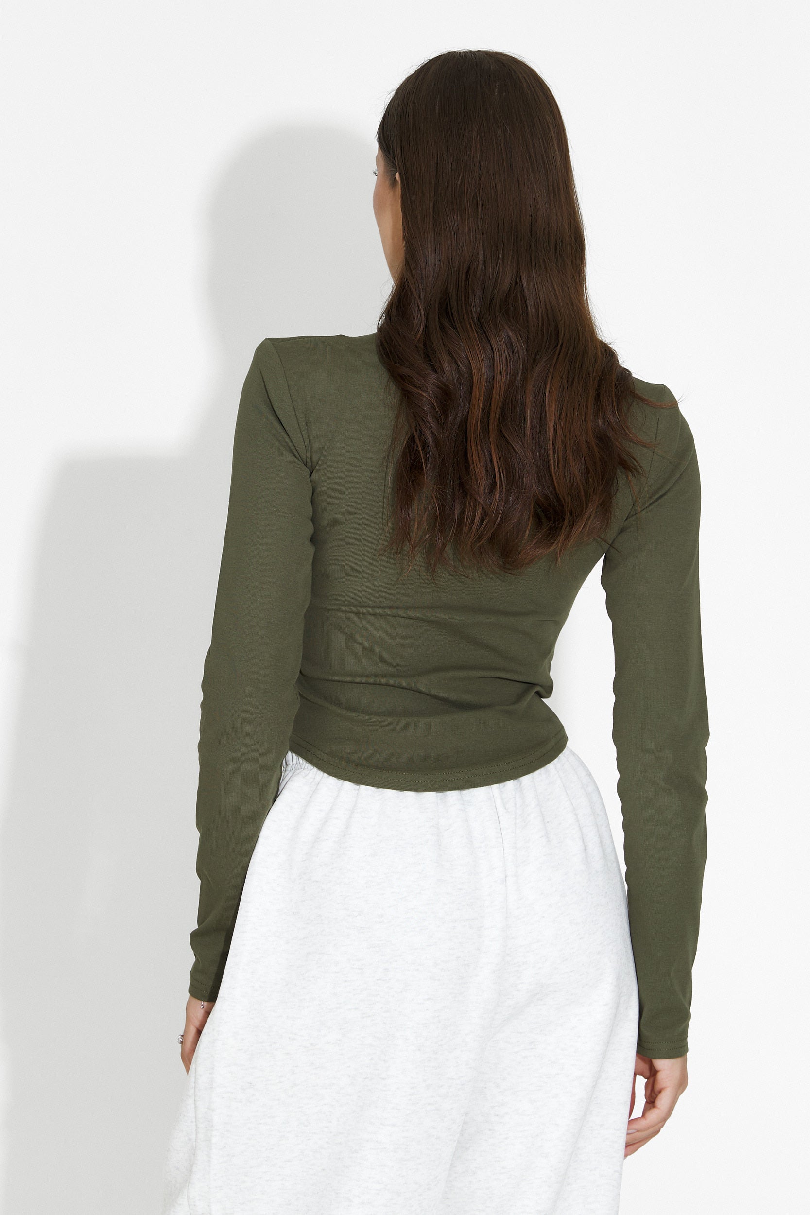 Fenalya Bogas Hétköznapi Khaki Női Pulóver