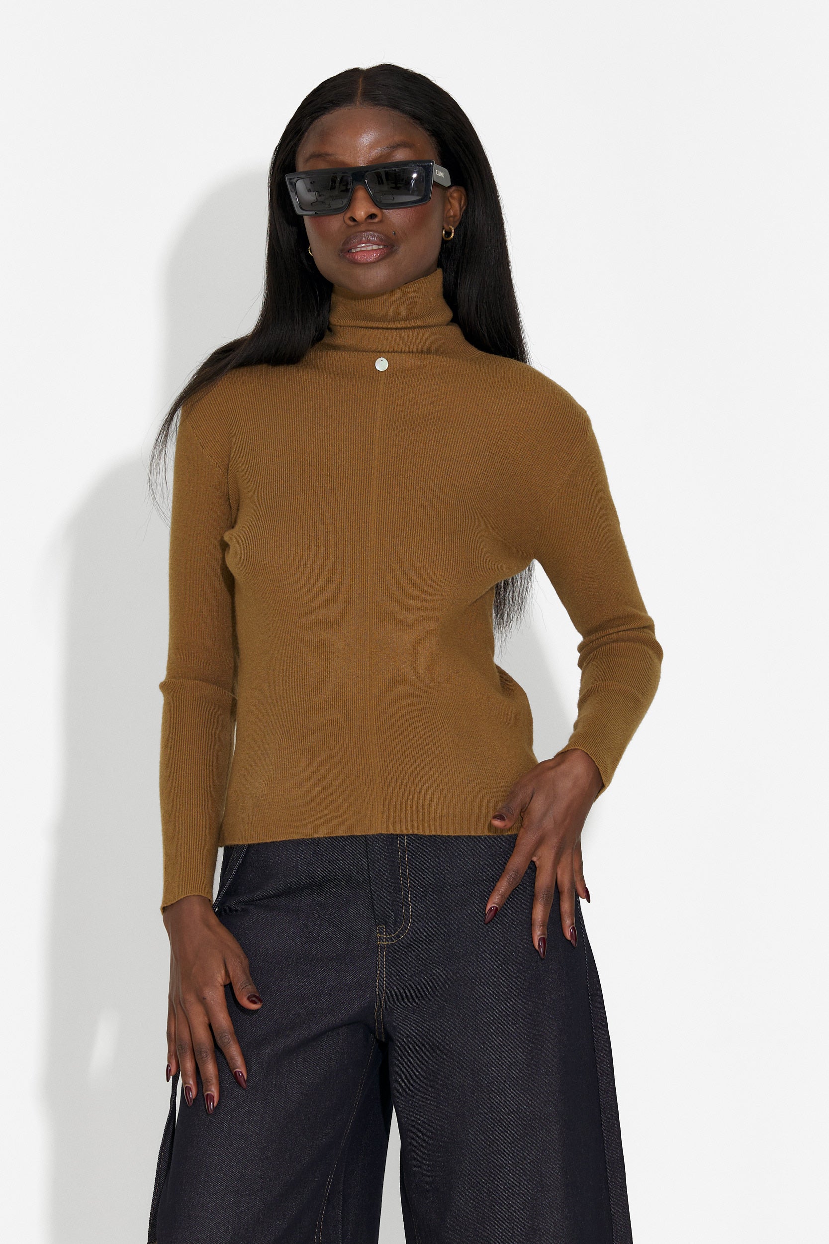 Laza barna hölgy pulóver Invera Bogas