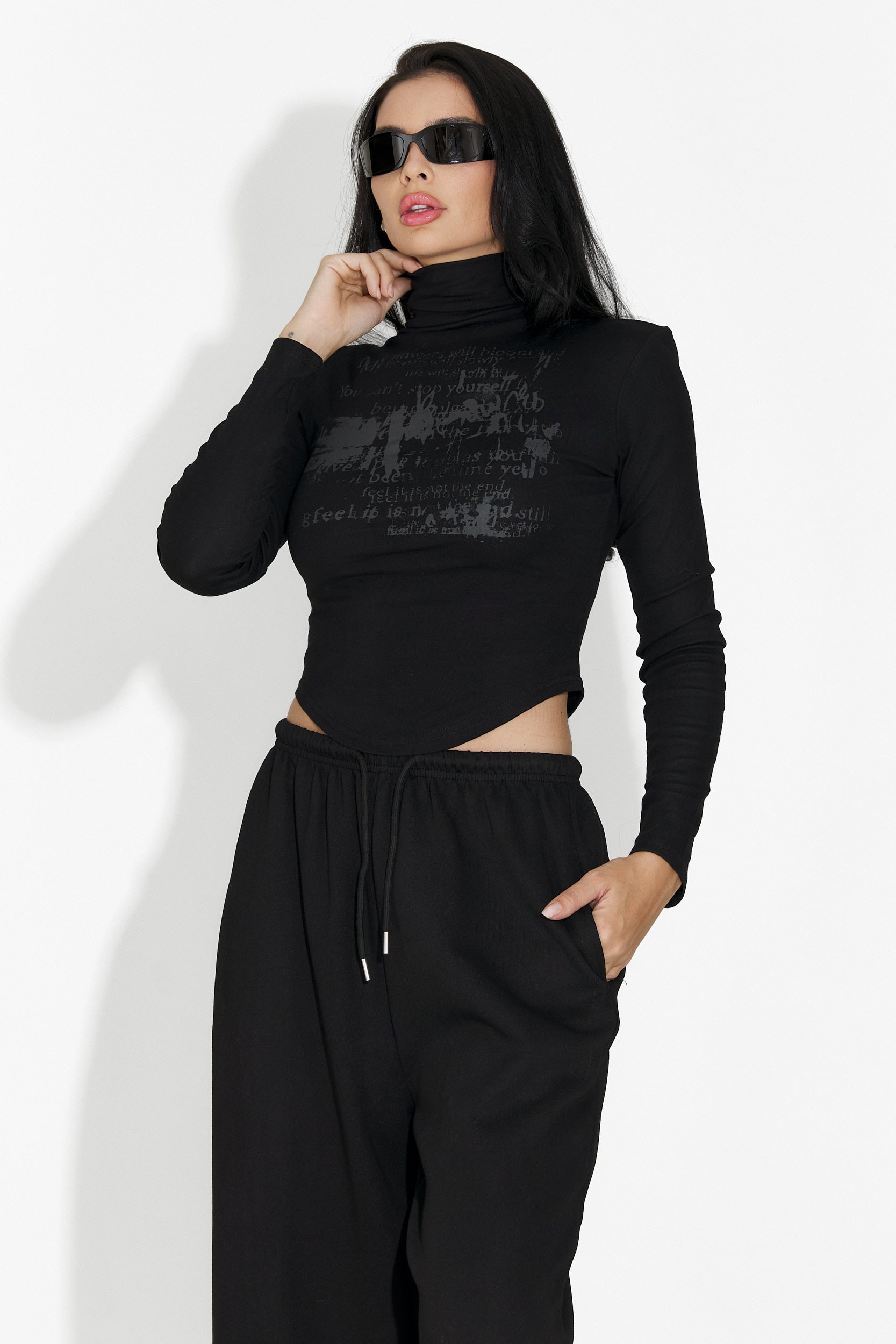 Fenalya Bogas Fekete Hétköznapi Női Pulóver