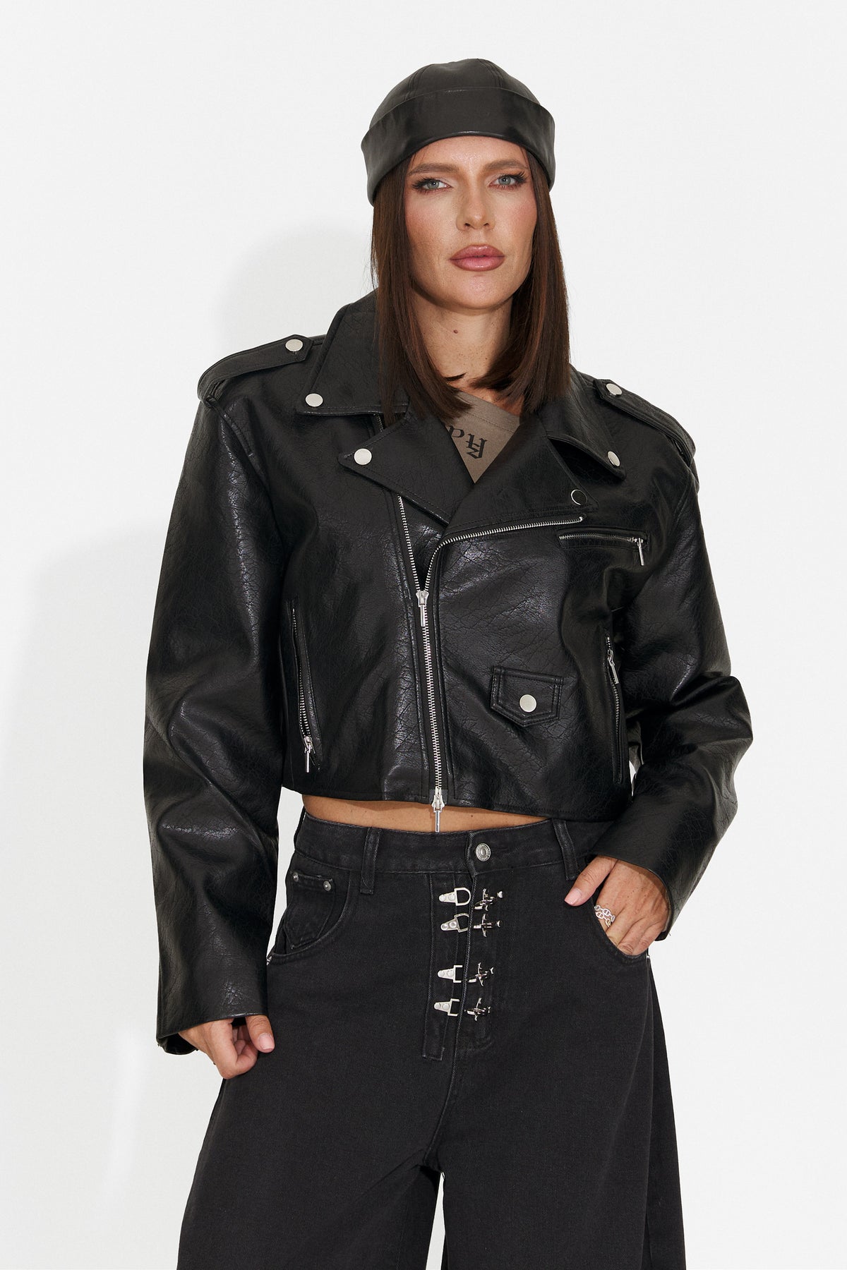 Jacheta casual neagra Glimyra Bogas