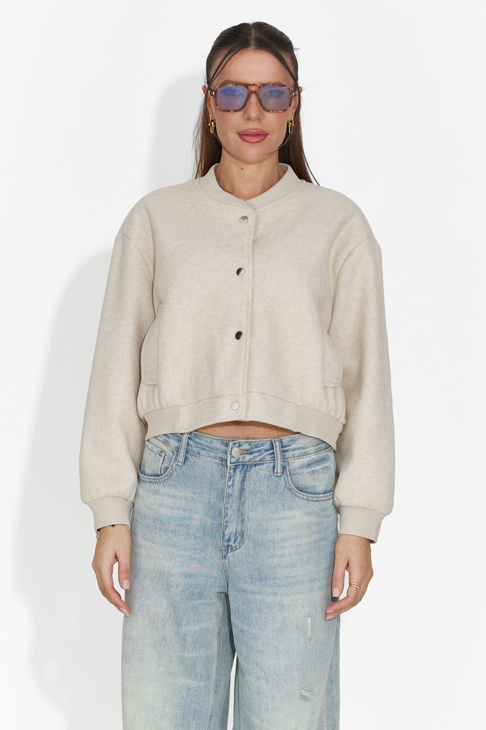 Női alkalmi bézs dzseki Gineta Bogas