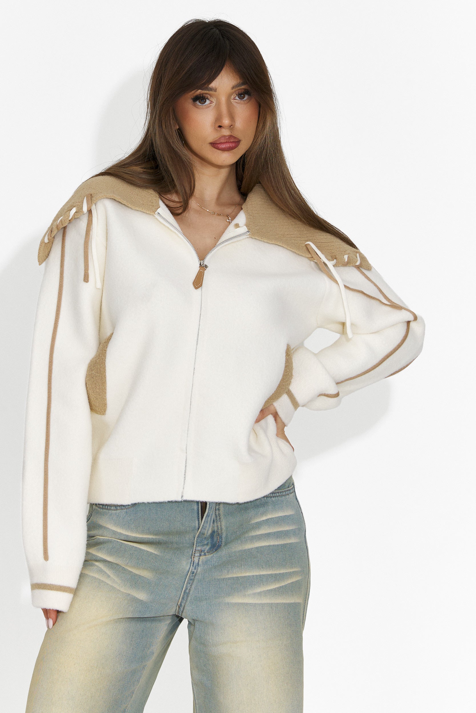 Női alkalmi bézs dzseki Jolina Bogas