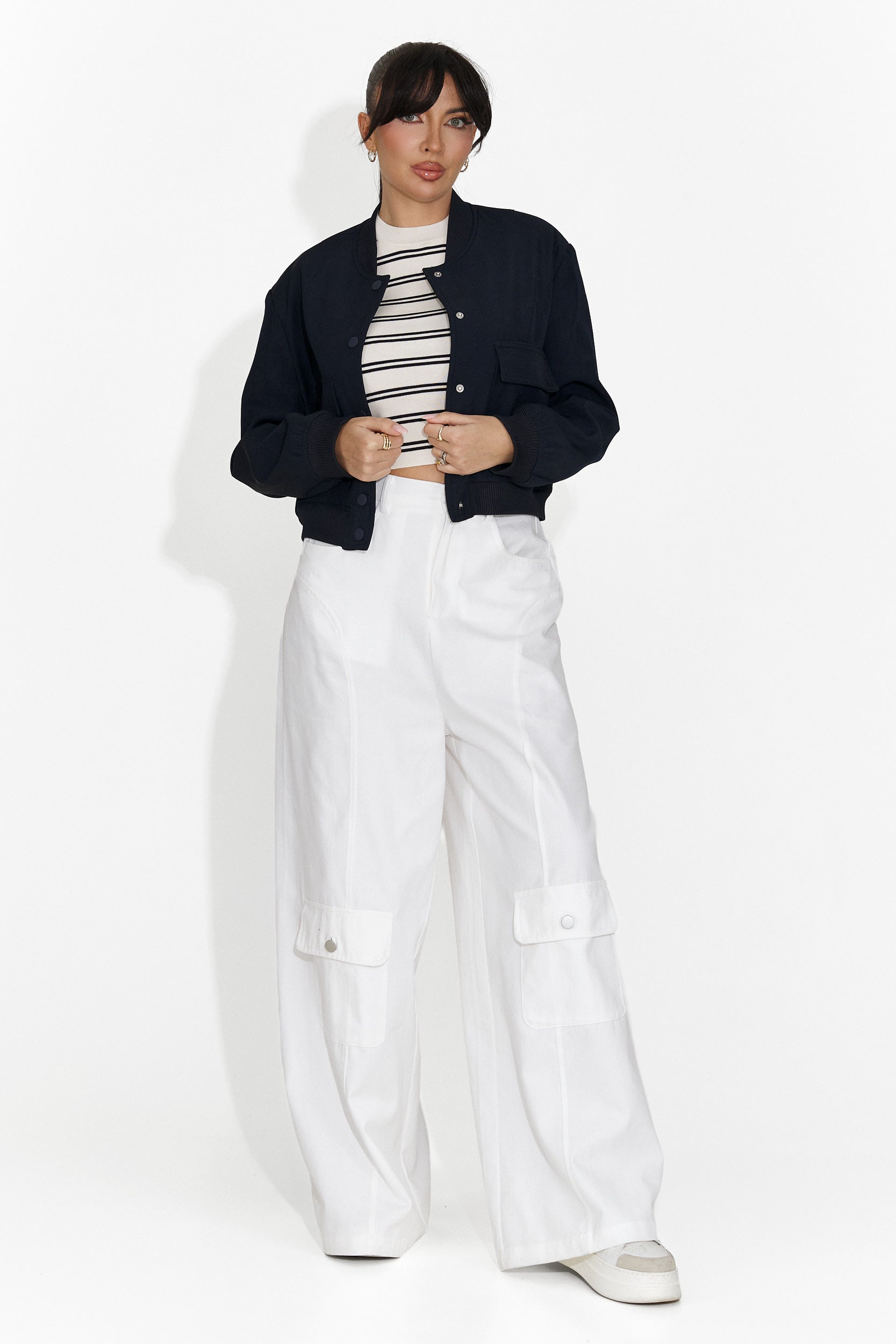 Női alkalmi sötétkék dzseki Cataleia Bogas