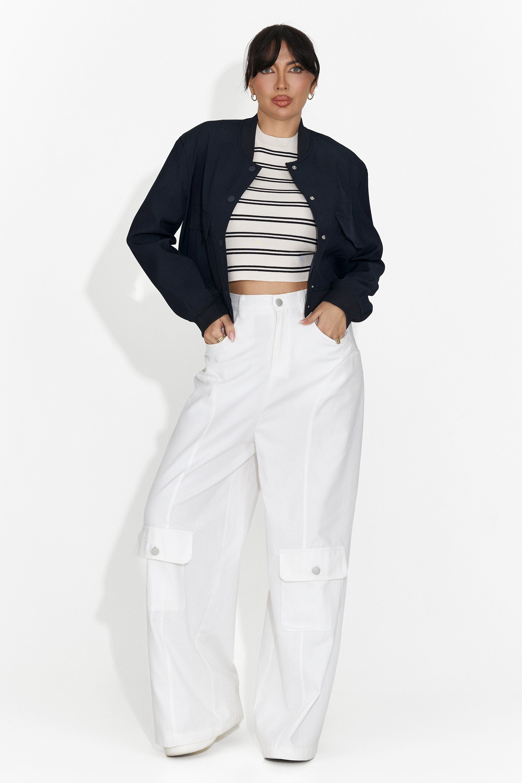 Női alkalmi sötétkék dzseki Cataleia Bogas