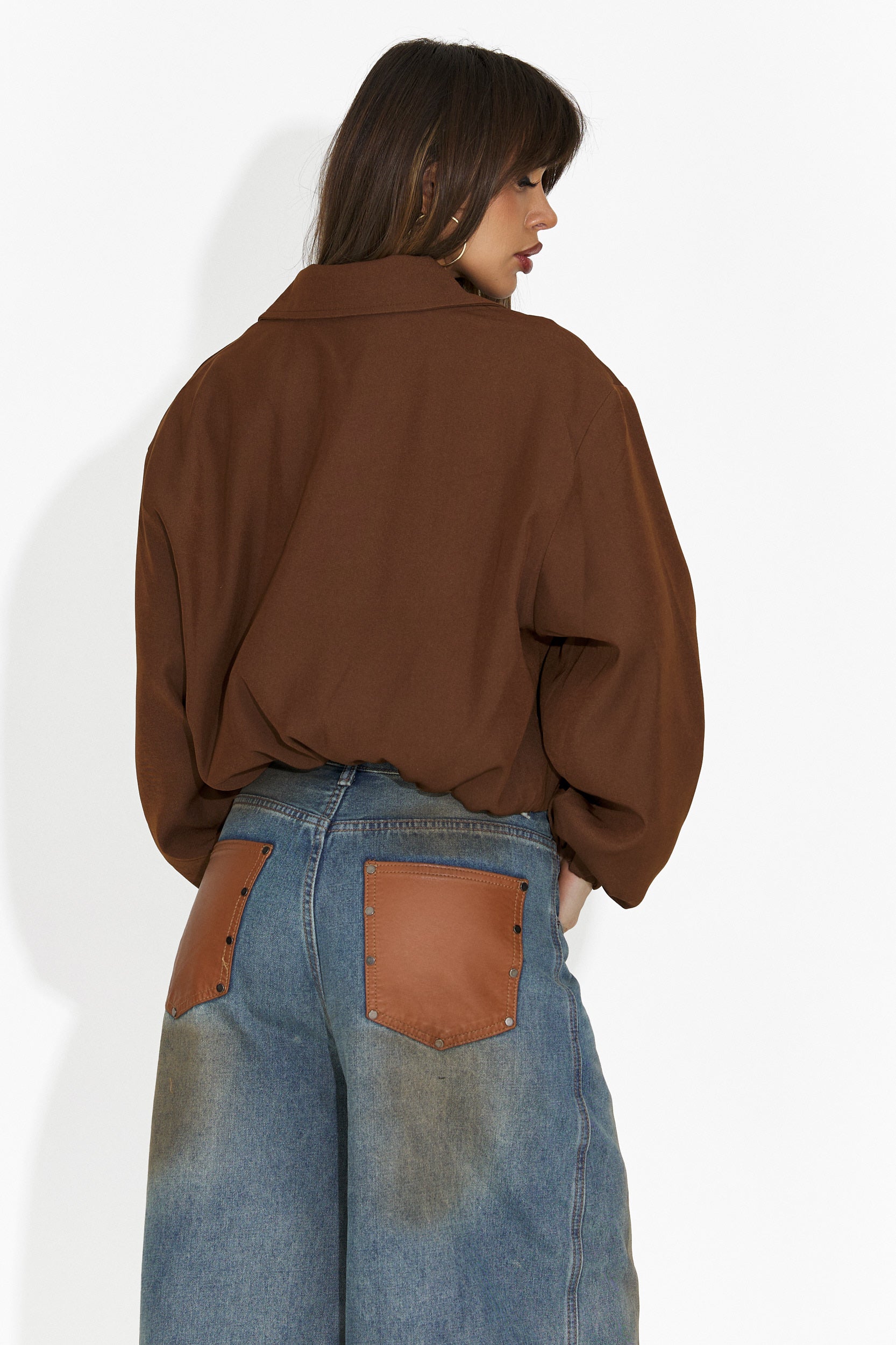 Női barna hétköznapi dzseki Giona Bogas