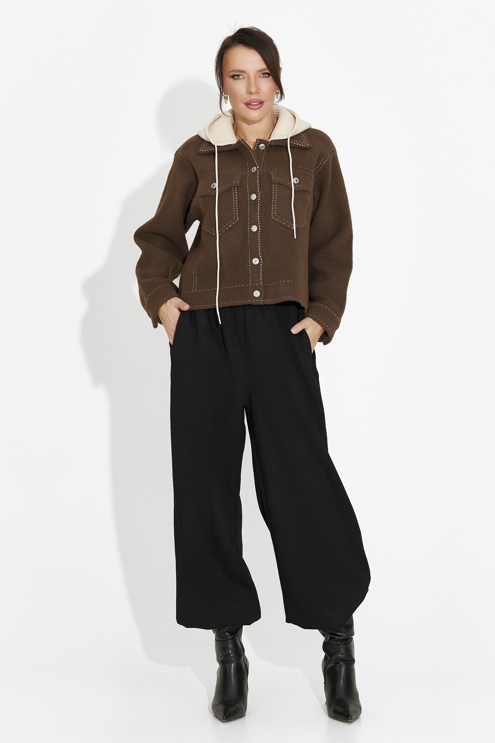 Női alkalmi barna dzseki Mirtha Bogas