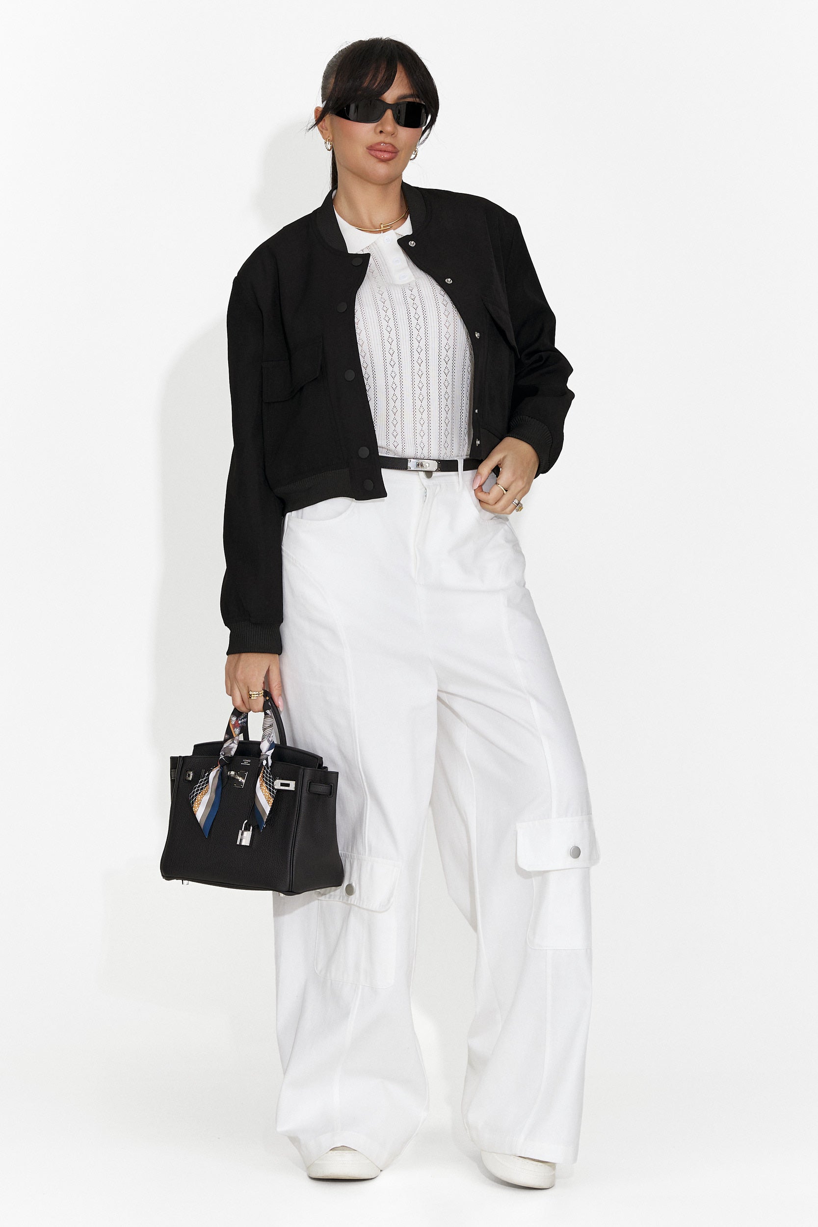 Női fekete, hétköznapi dzseki Cataleia Bogas