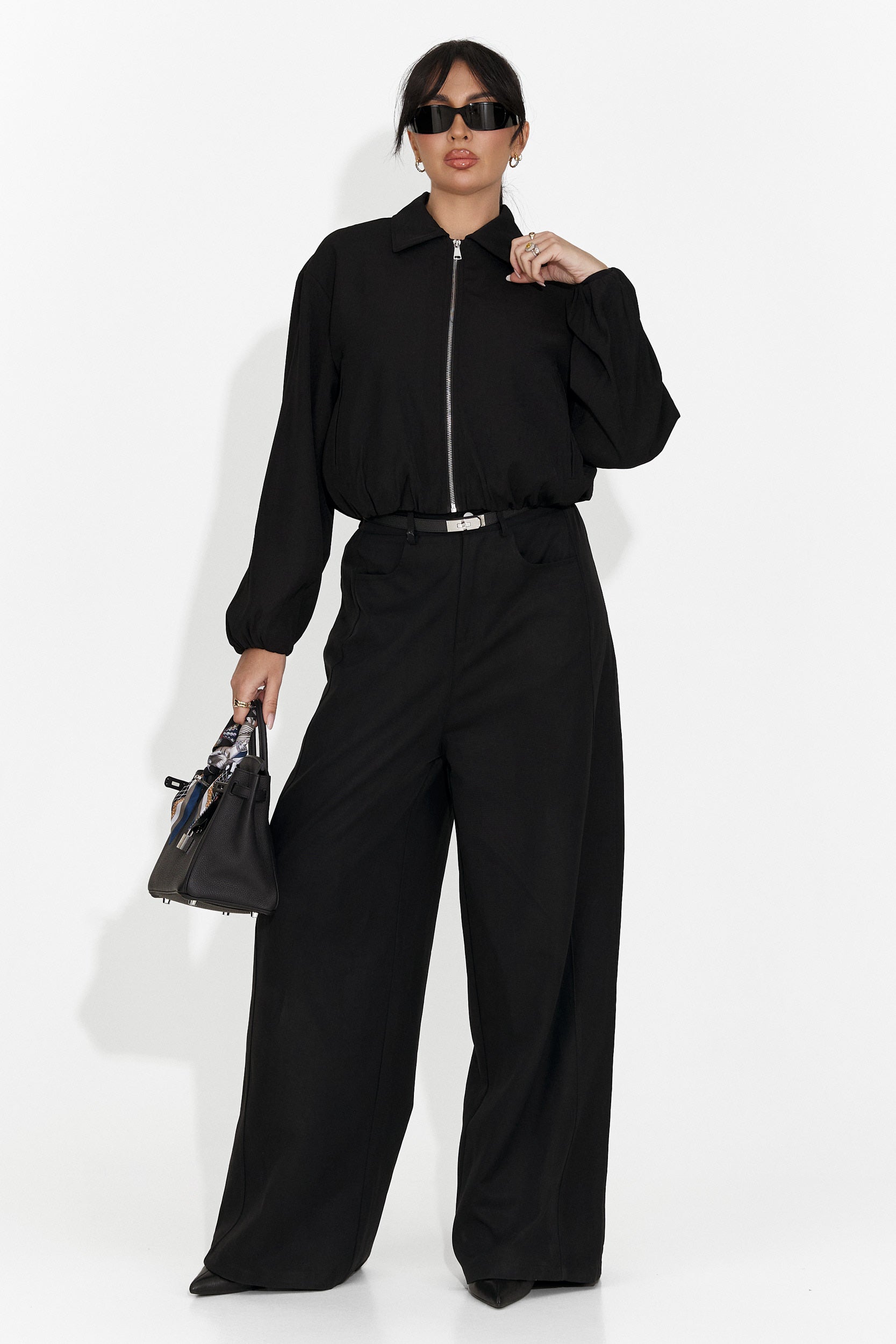 Női fekete, hétköznapi dzseki Giona Bogas