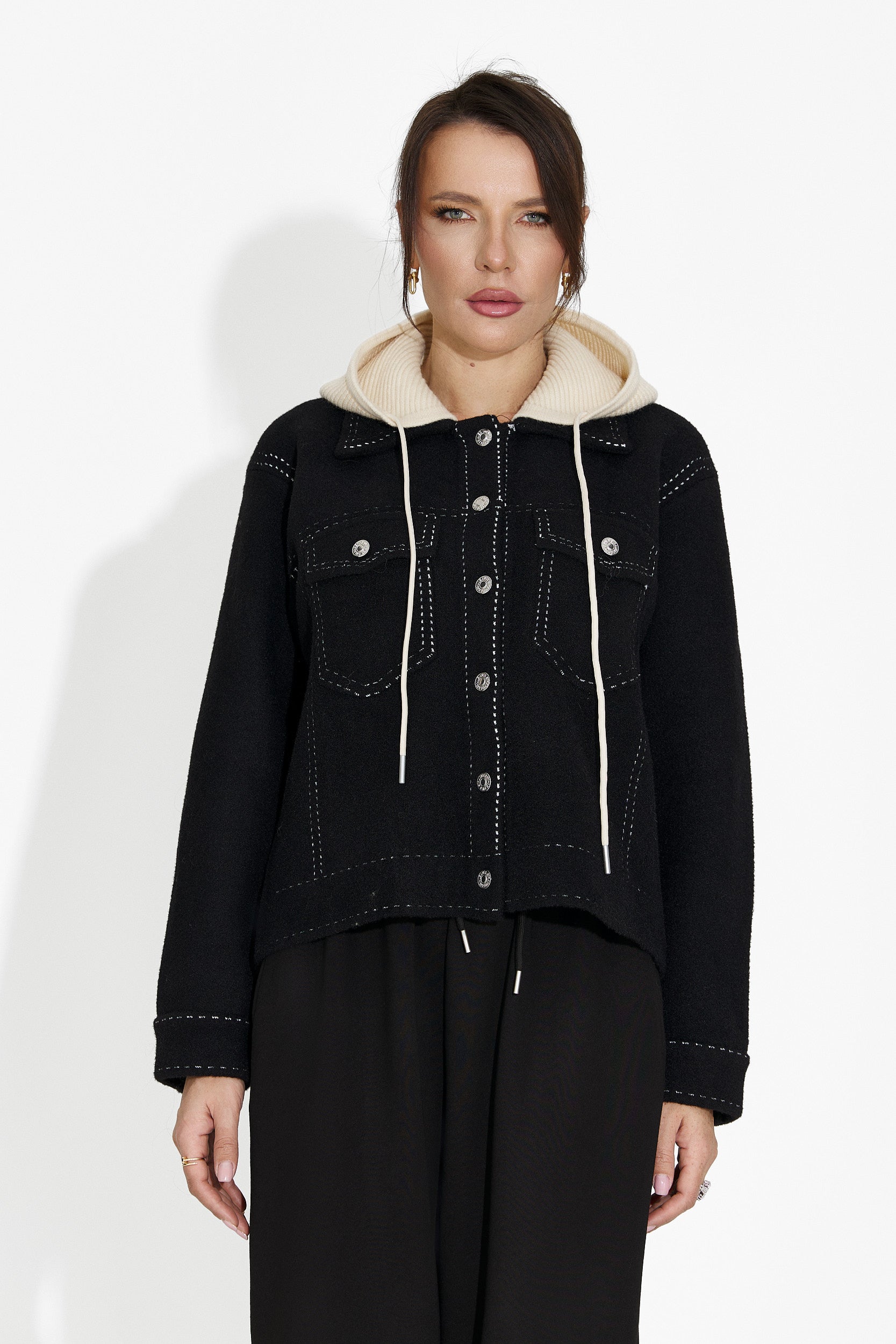 Női fekete alkalmi dzseki Mirtha Bogas