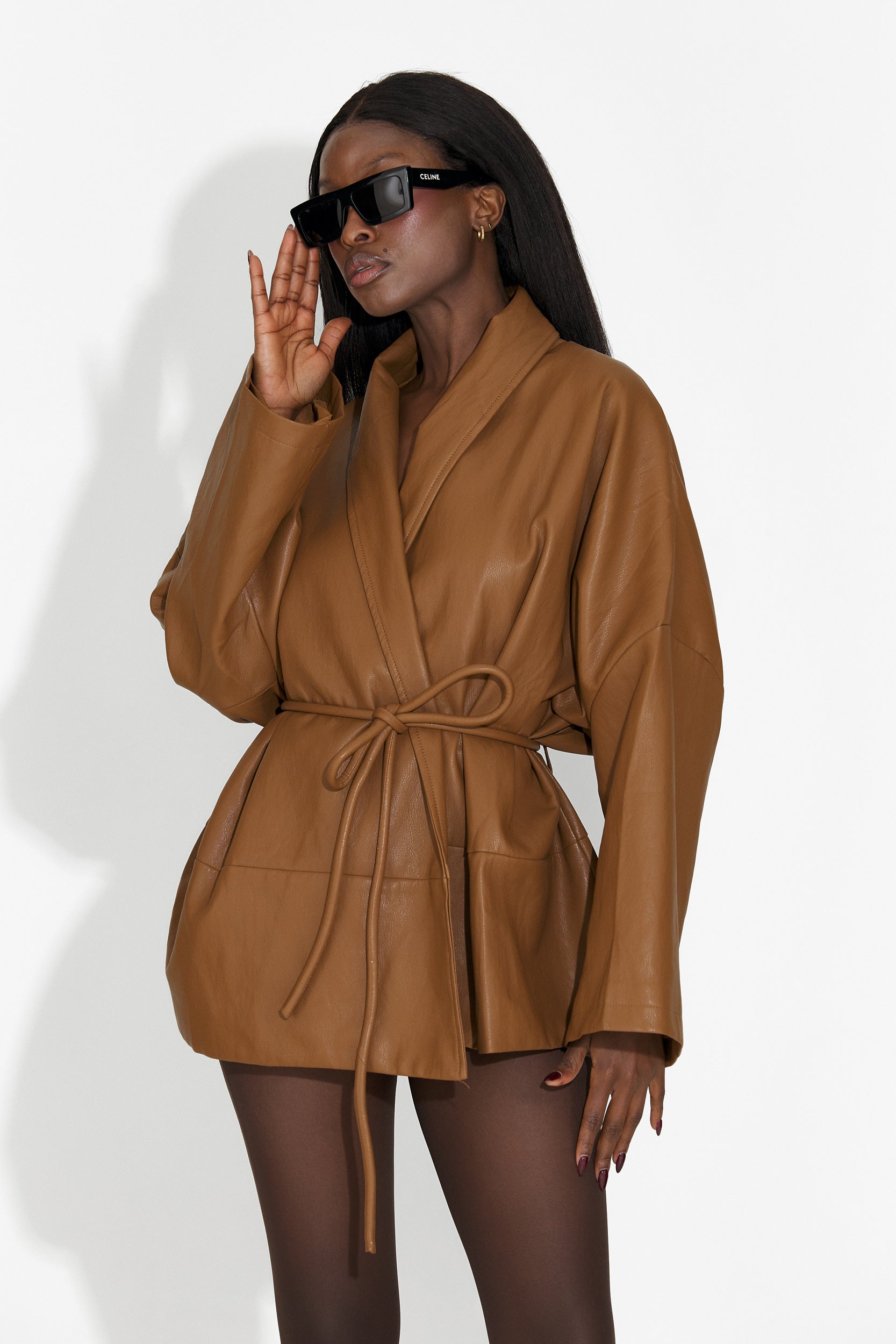 Wandia Bogas elegáns tengerkék női dzseki