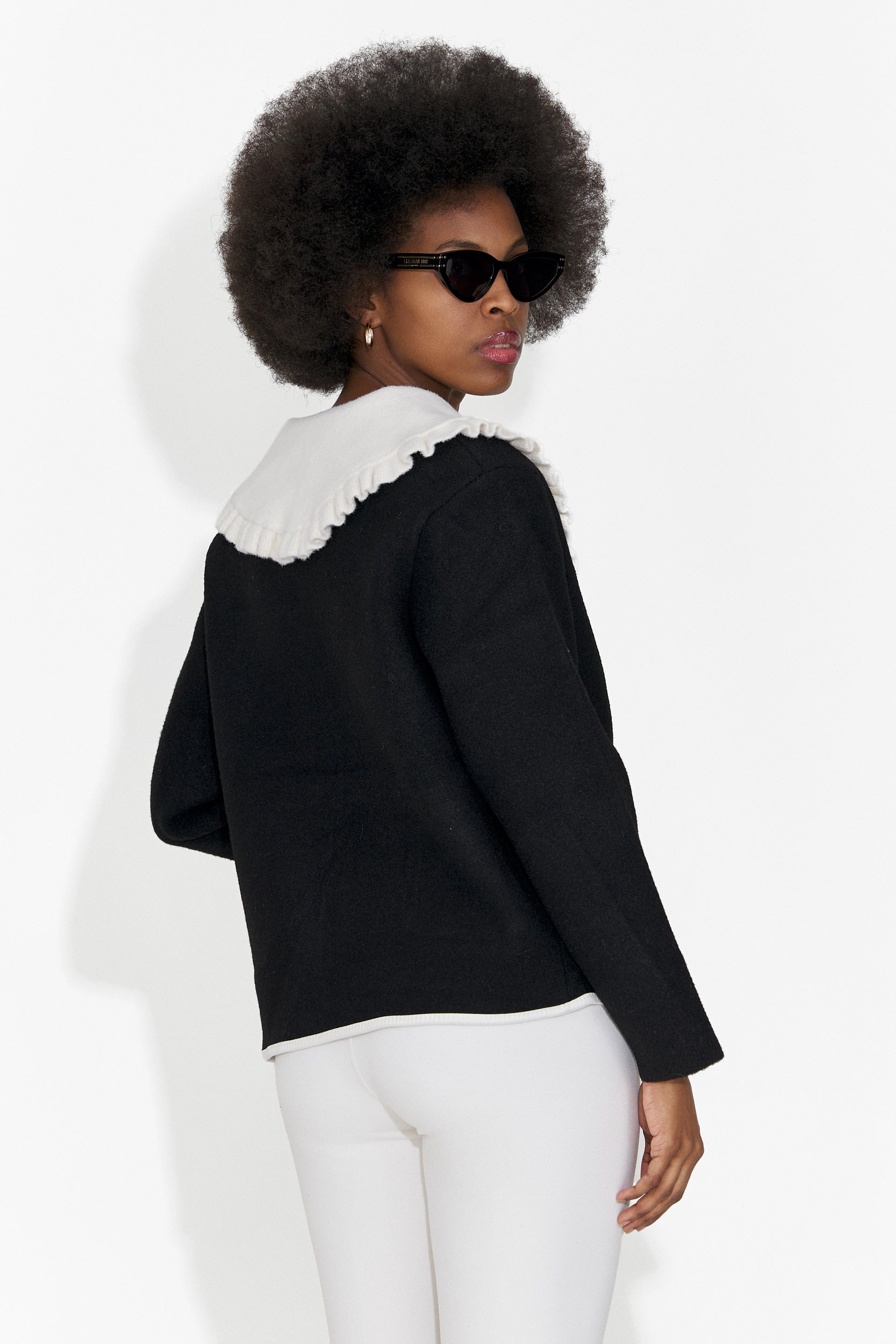 Női elegáns fekete kabát Atila Bogas