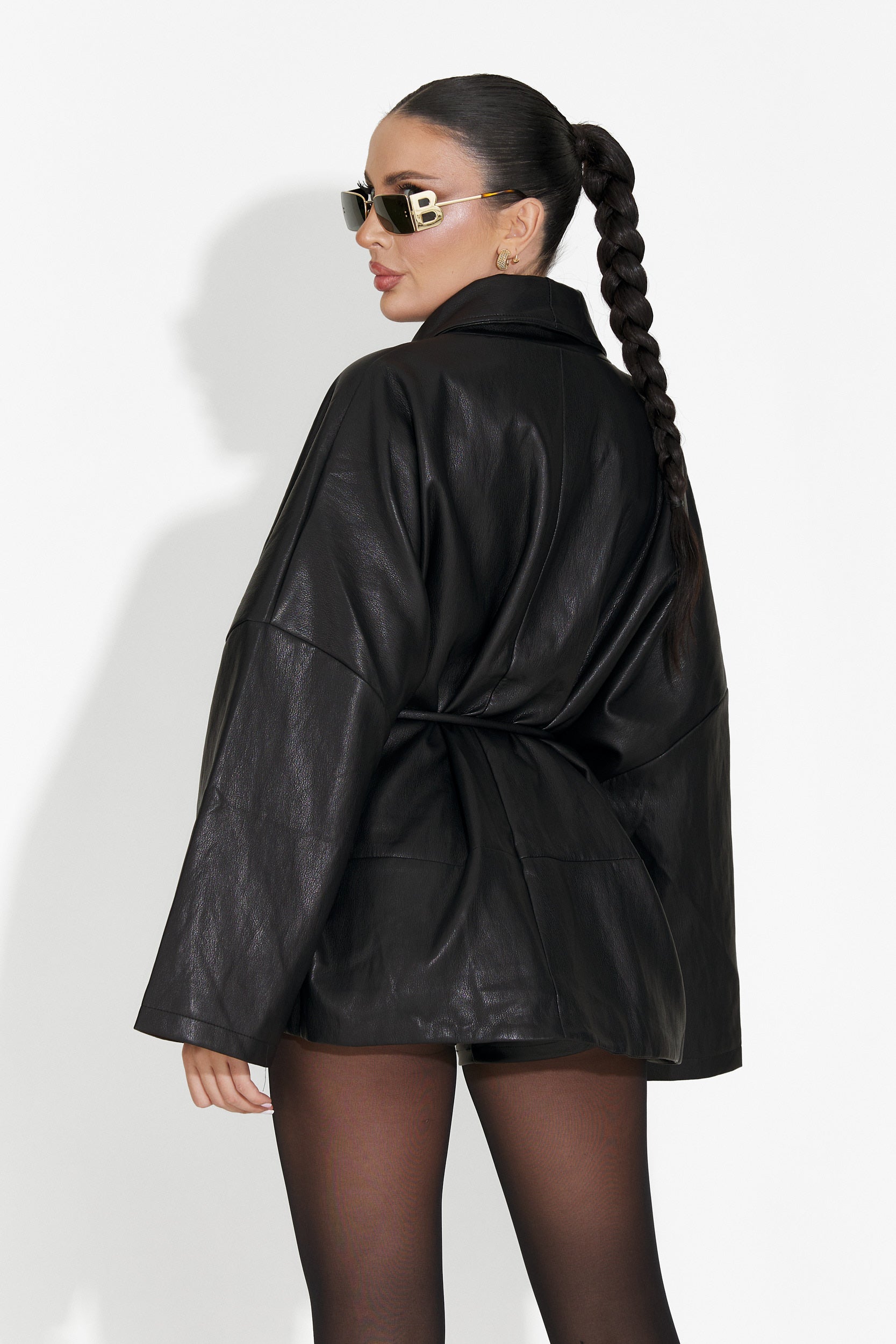 Wandia Bogas Elegáns Fekete Női Kabát