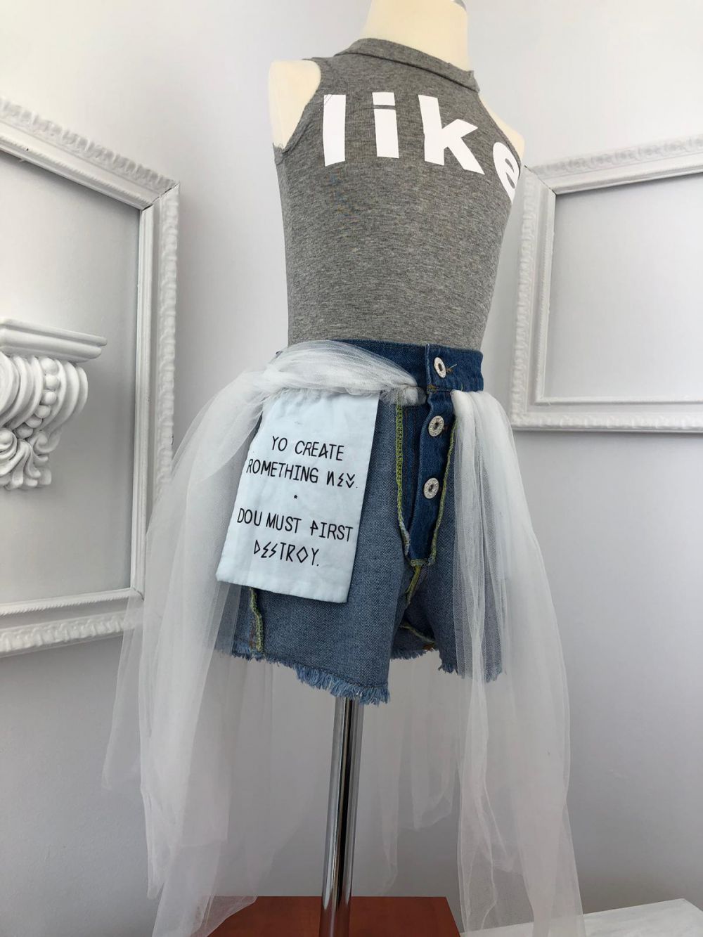 Gyermek Tank Top, mint a Szürke Bogas