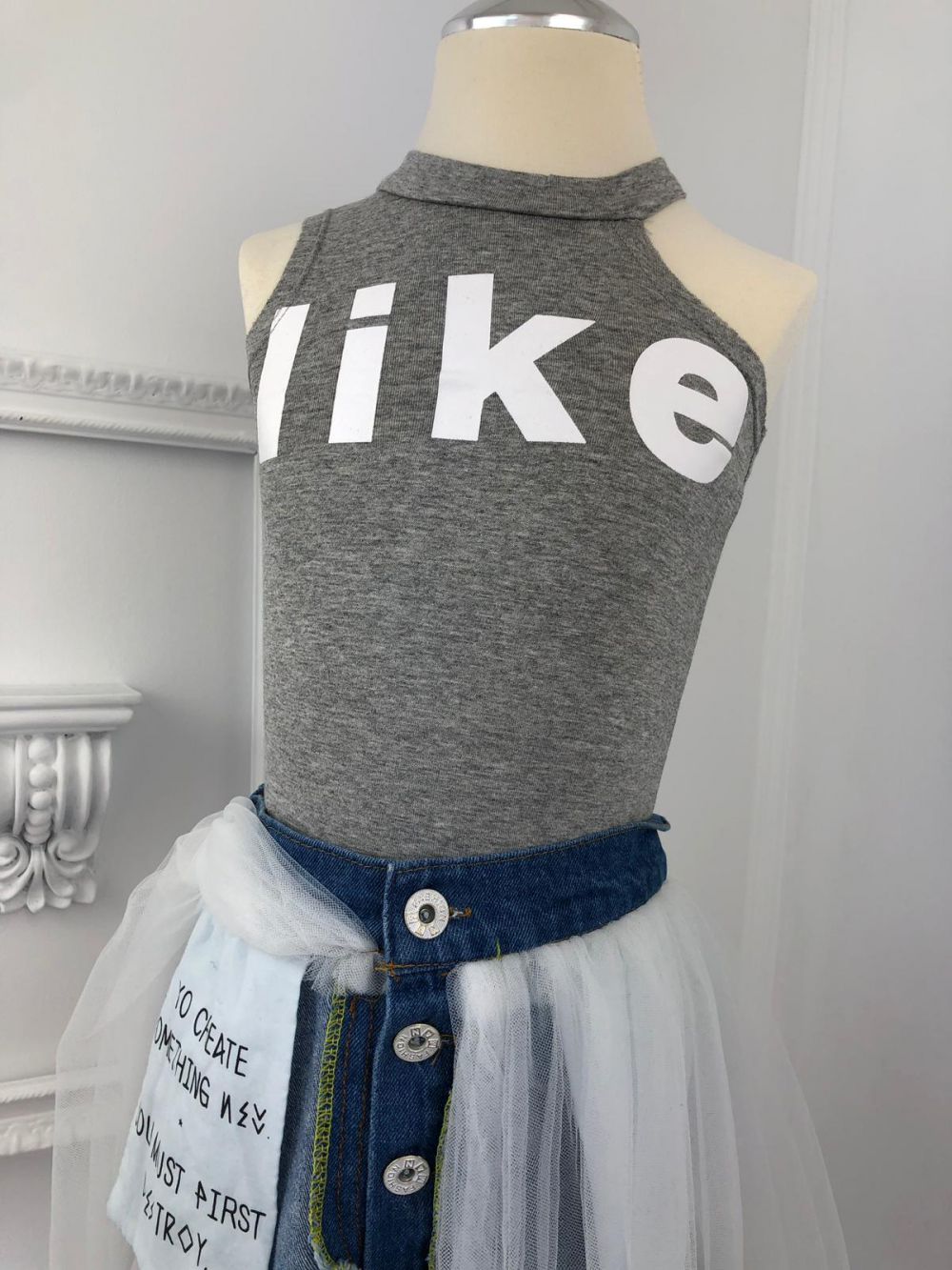 Gyermek Tank Top, mint a Szürke Bogas