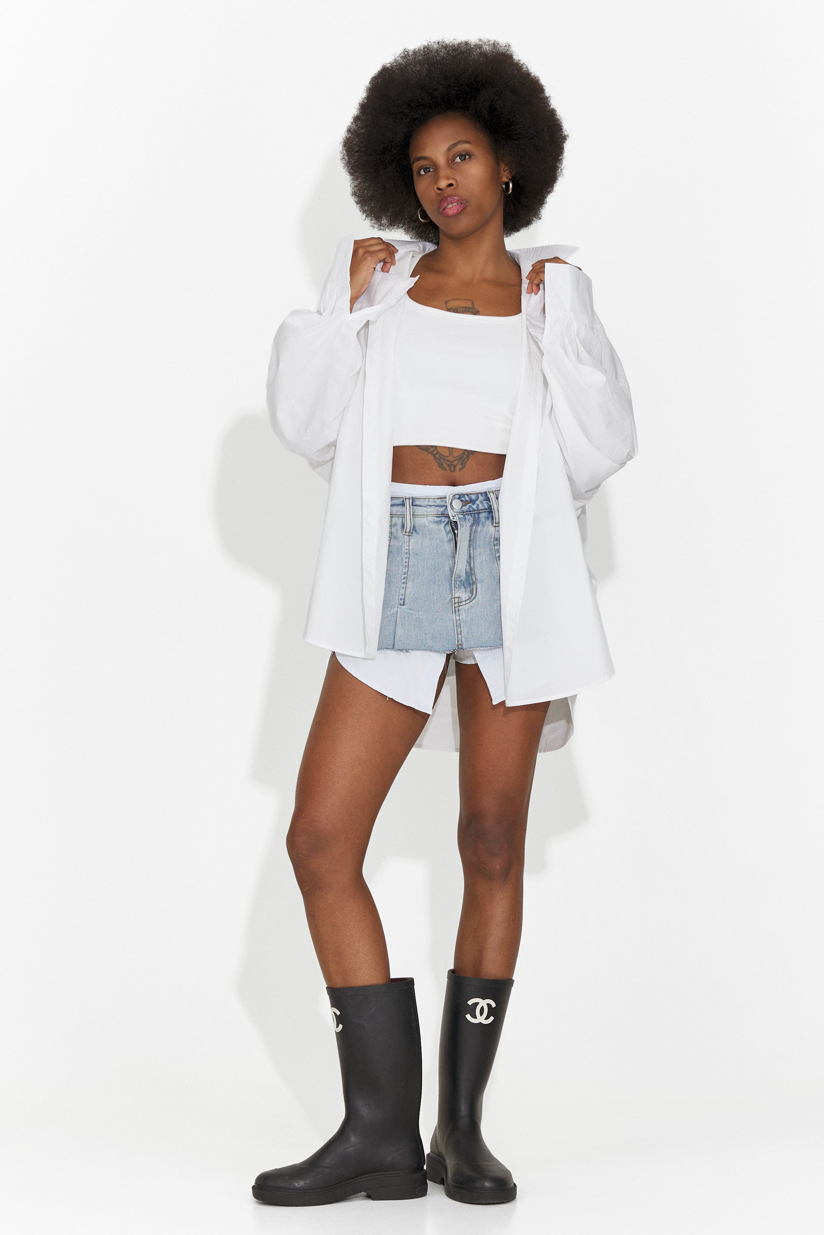 Veliria Bogas Kényelmes Fehér Női Top