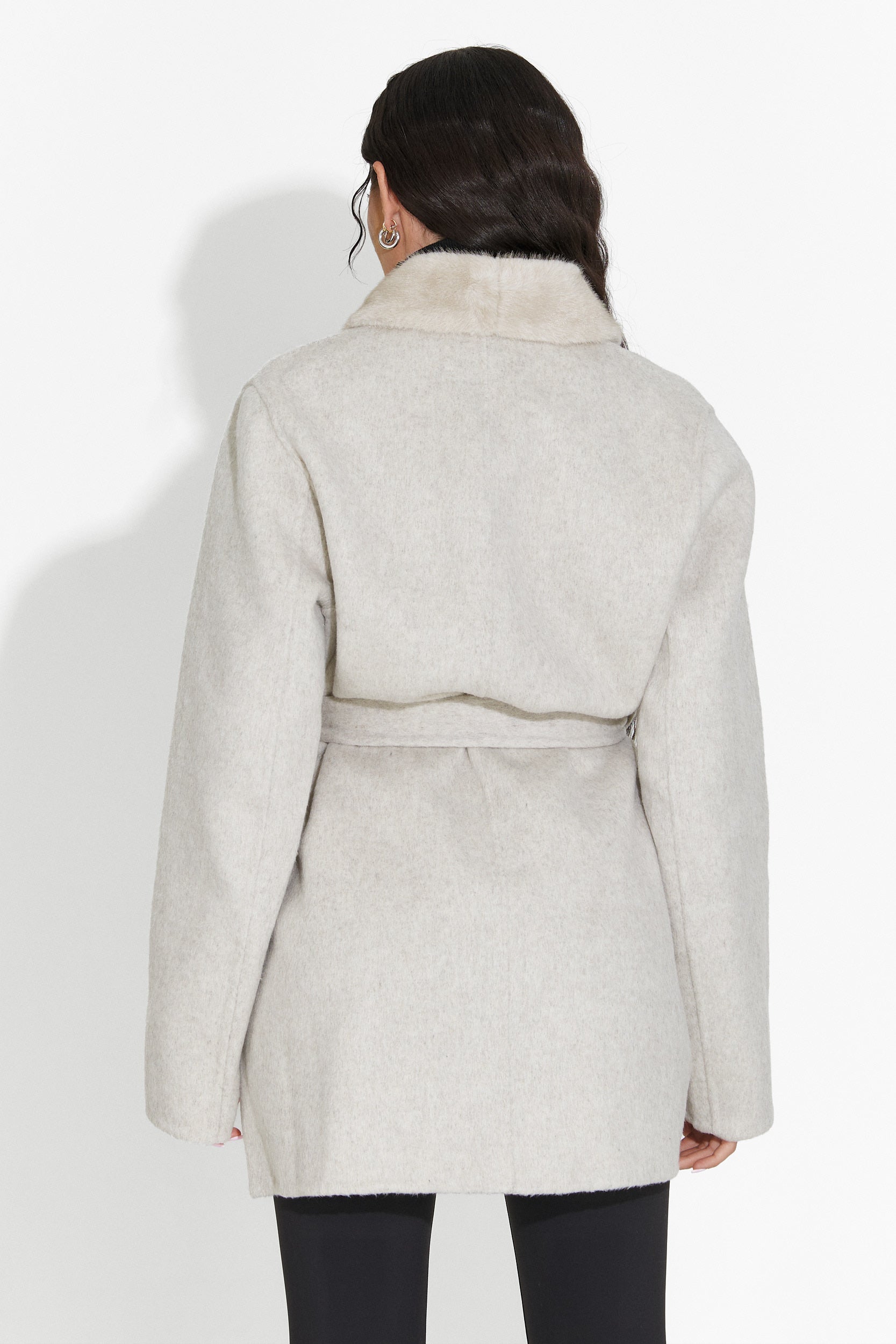 Elegáns női kabát bézs Gelira Bogas