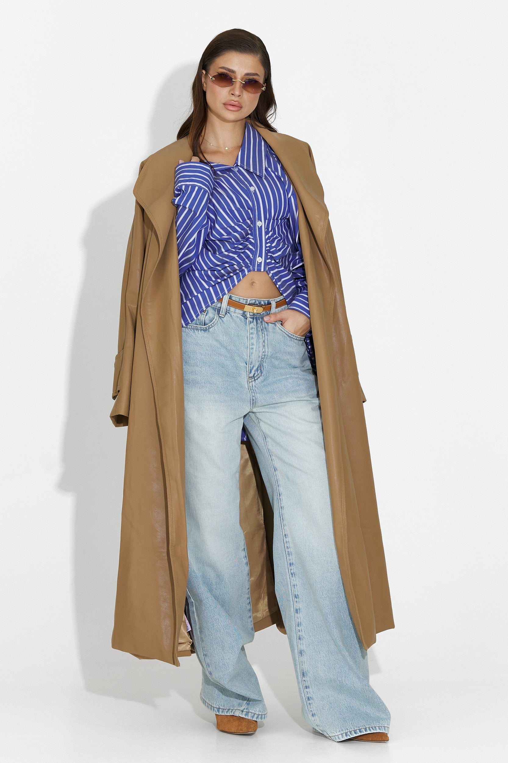 Elegáns bézs Jasoria Bogas női kabát