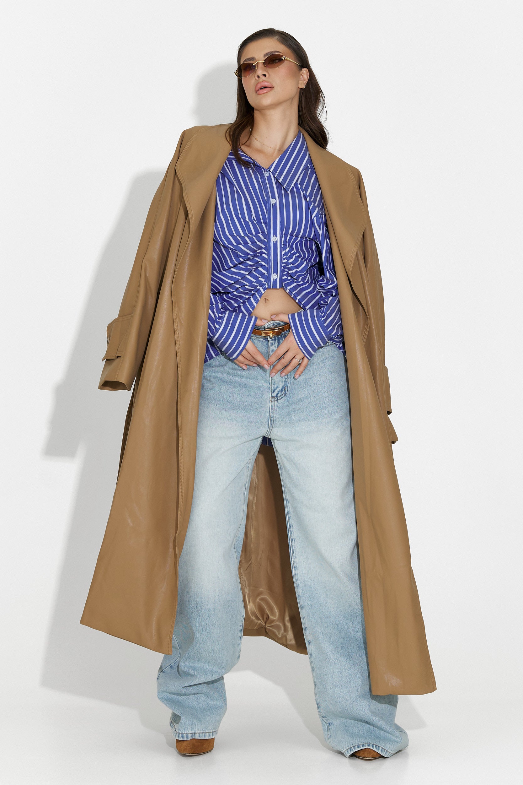 Elegáns bézs Jasoria Bogas női kabát