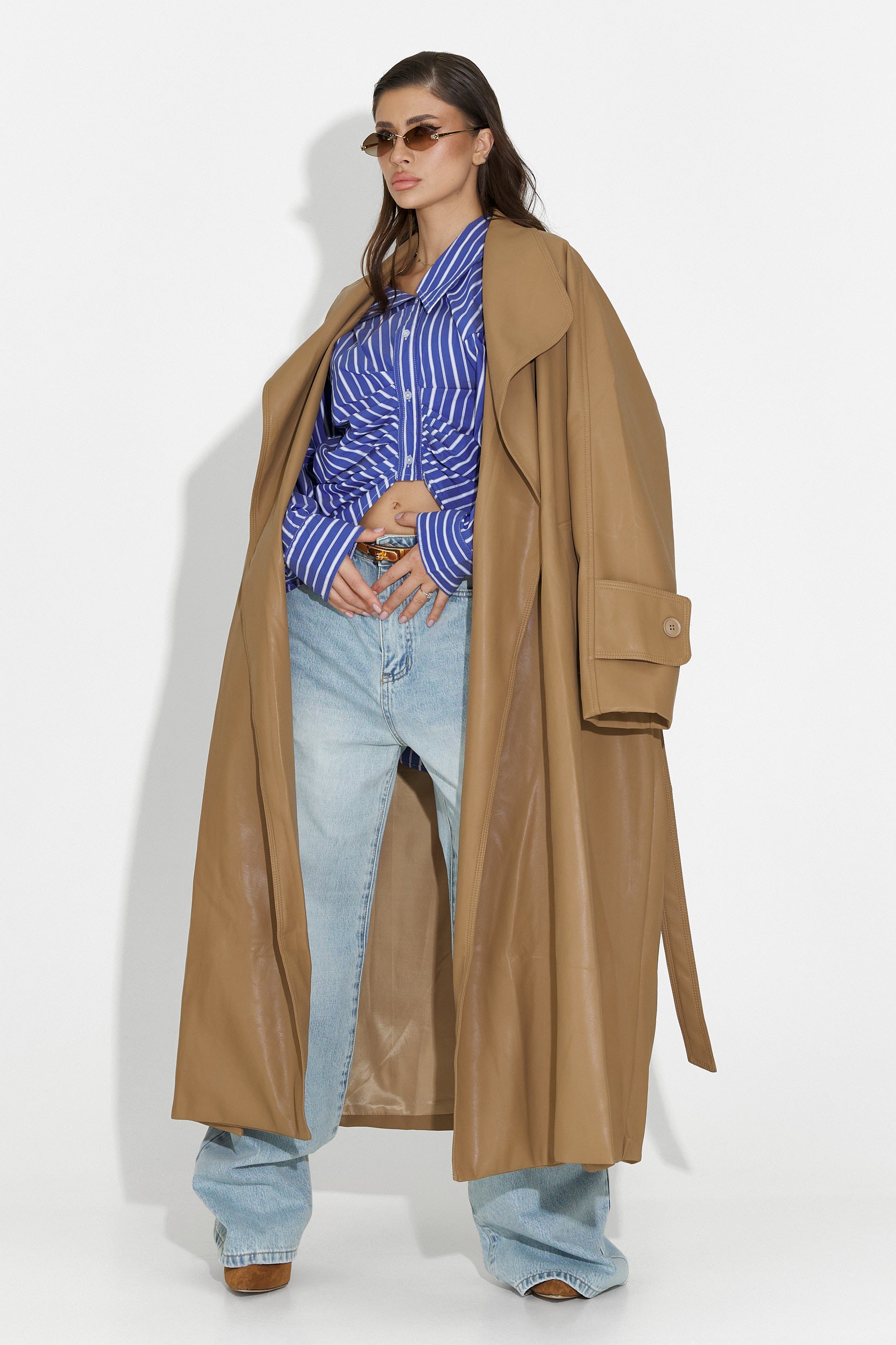 Elegáns bézs Jasoria Bogas női kabát