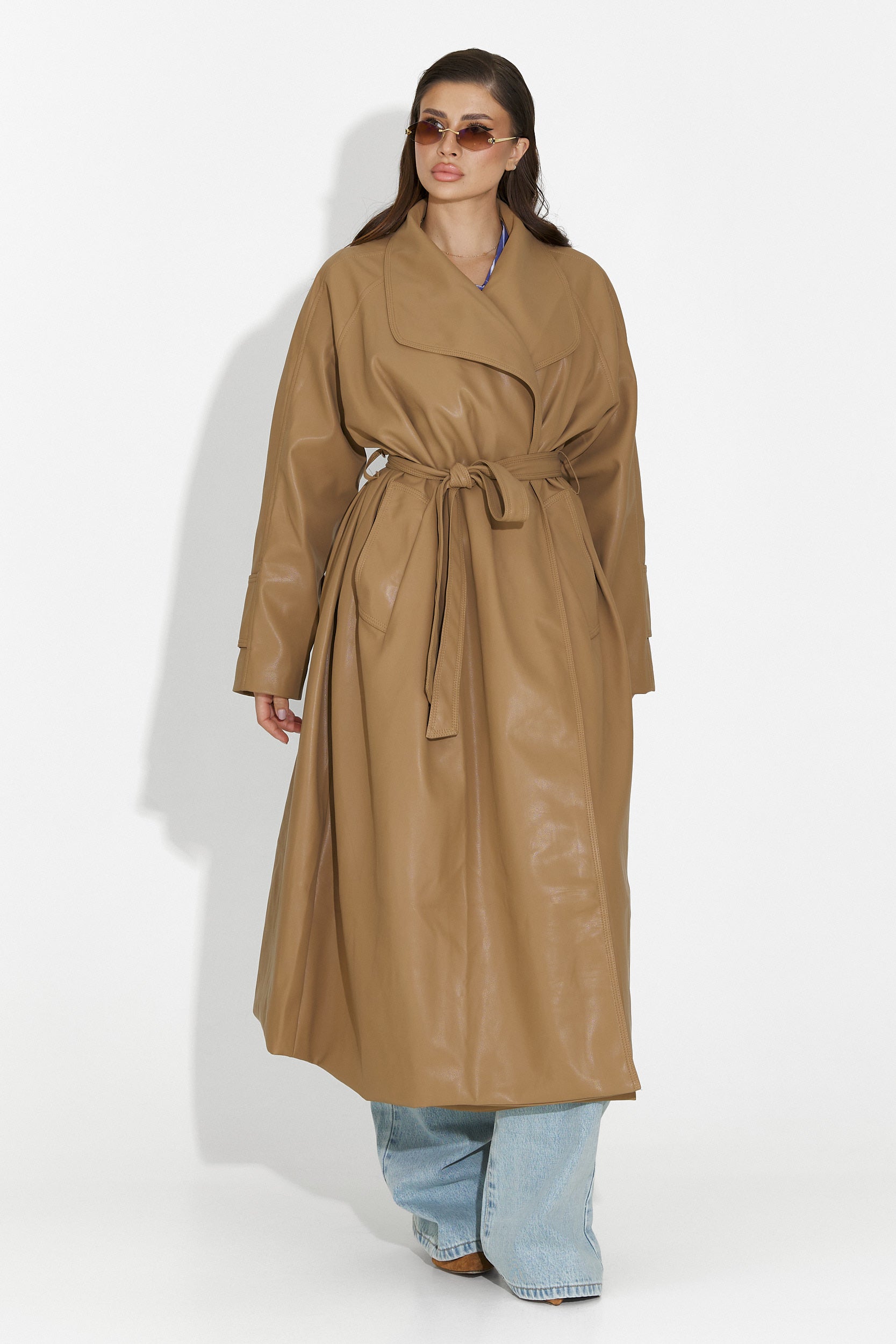 Elegáns bézs Jasoria Bogas női kabát