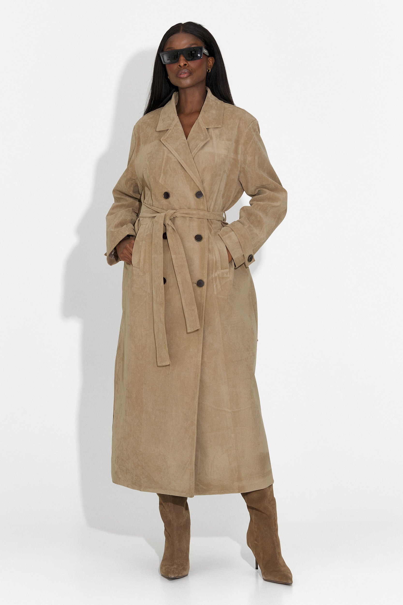 Elegáns bézs Seliora Bogas hölgykabát