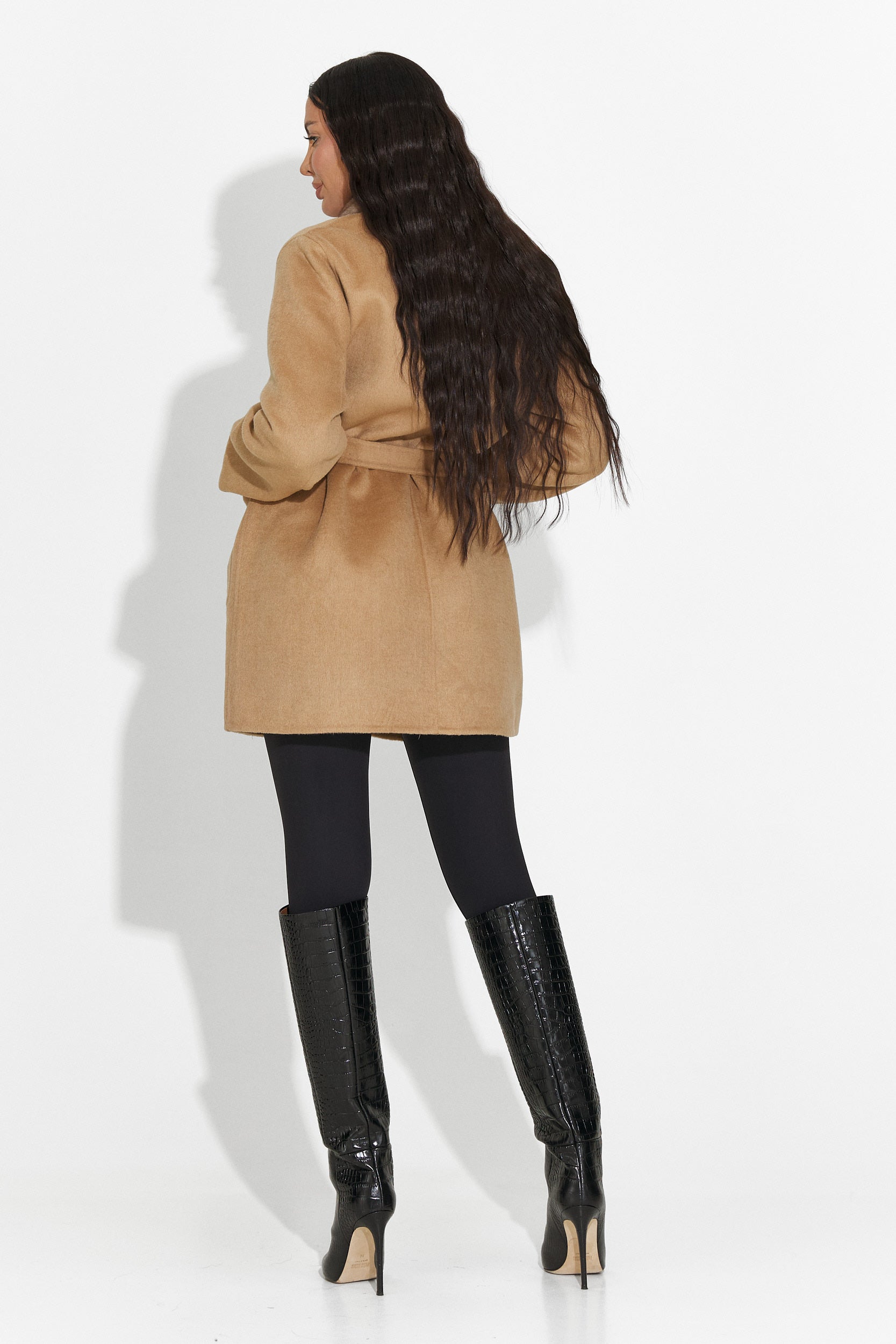 Elegáns női kabát barna Gelira Bogas