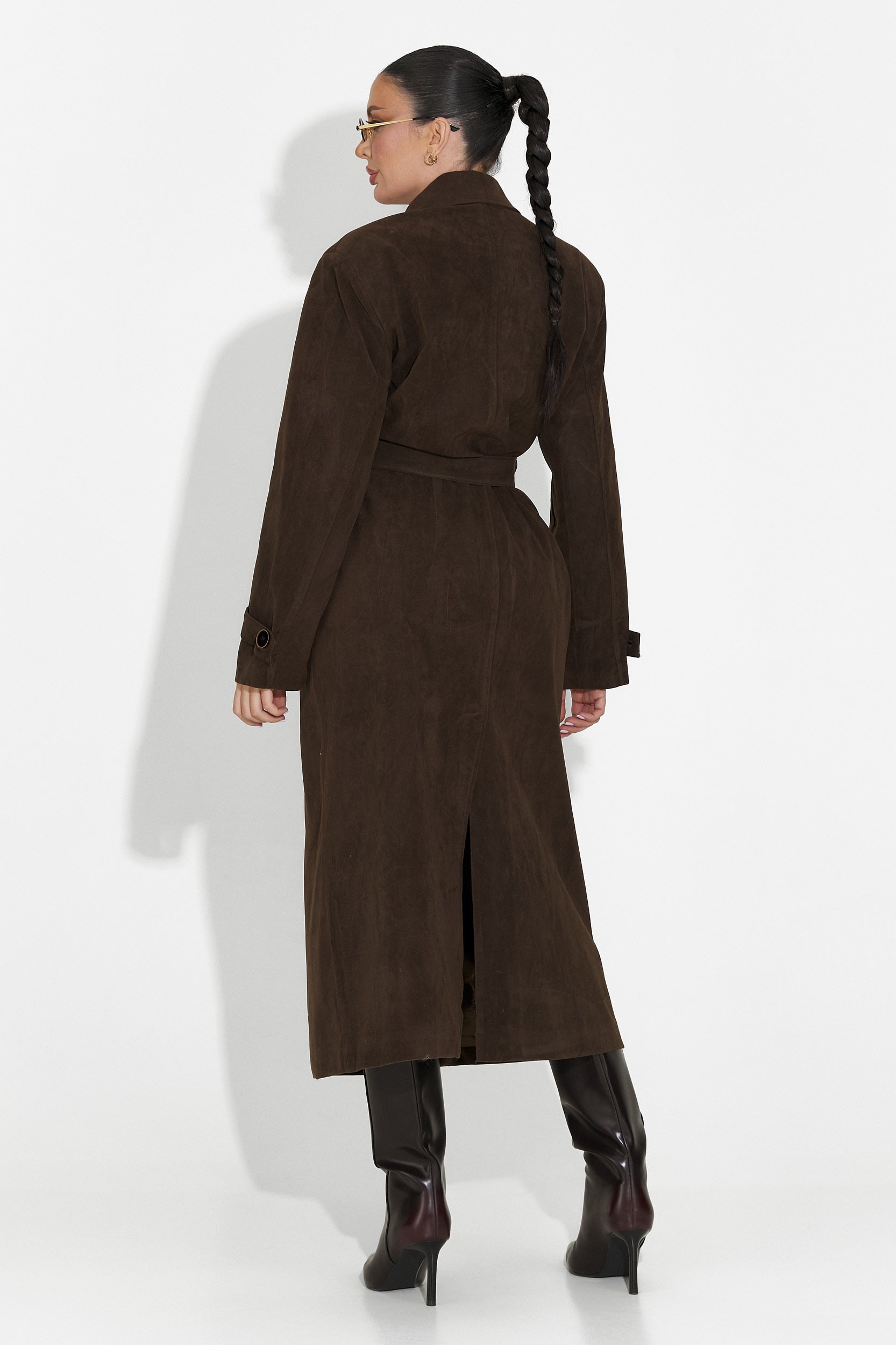 Elegáns barna Seliora Bogas női kabát