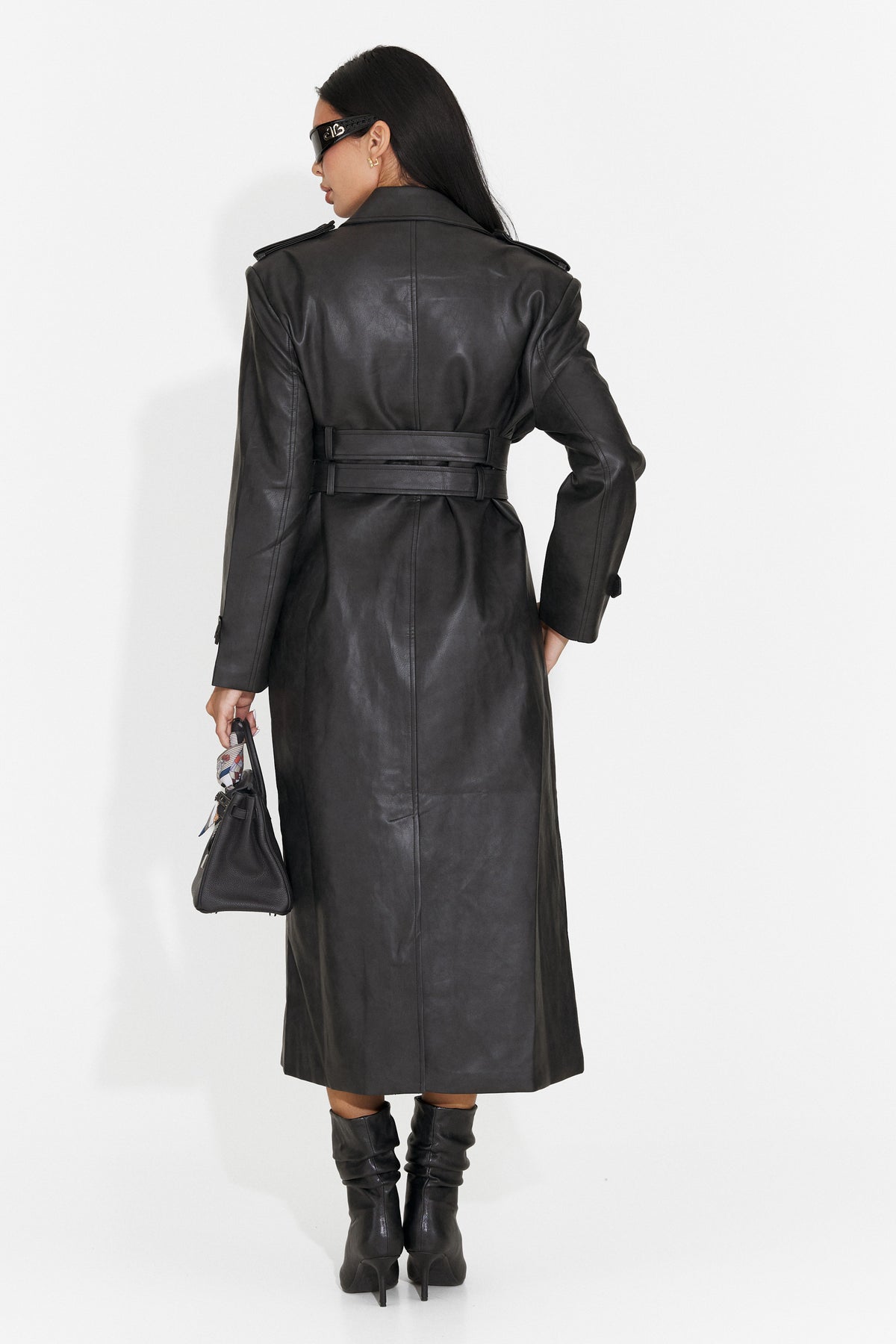 Palton elegant negru Sliaura Bogas