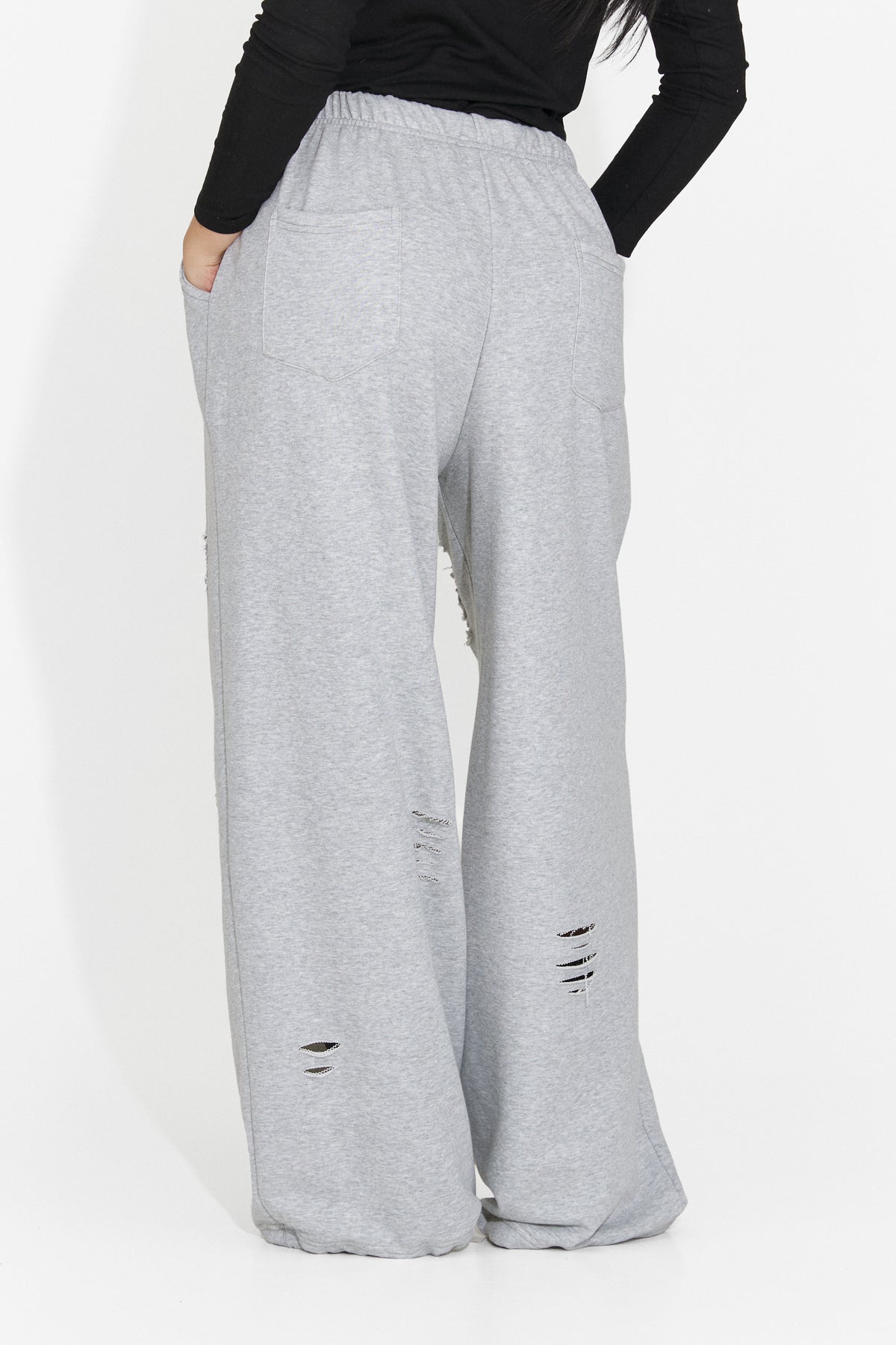 Pantaloni casual gri Lulaoa Bogas