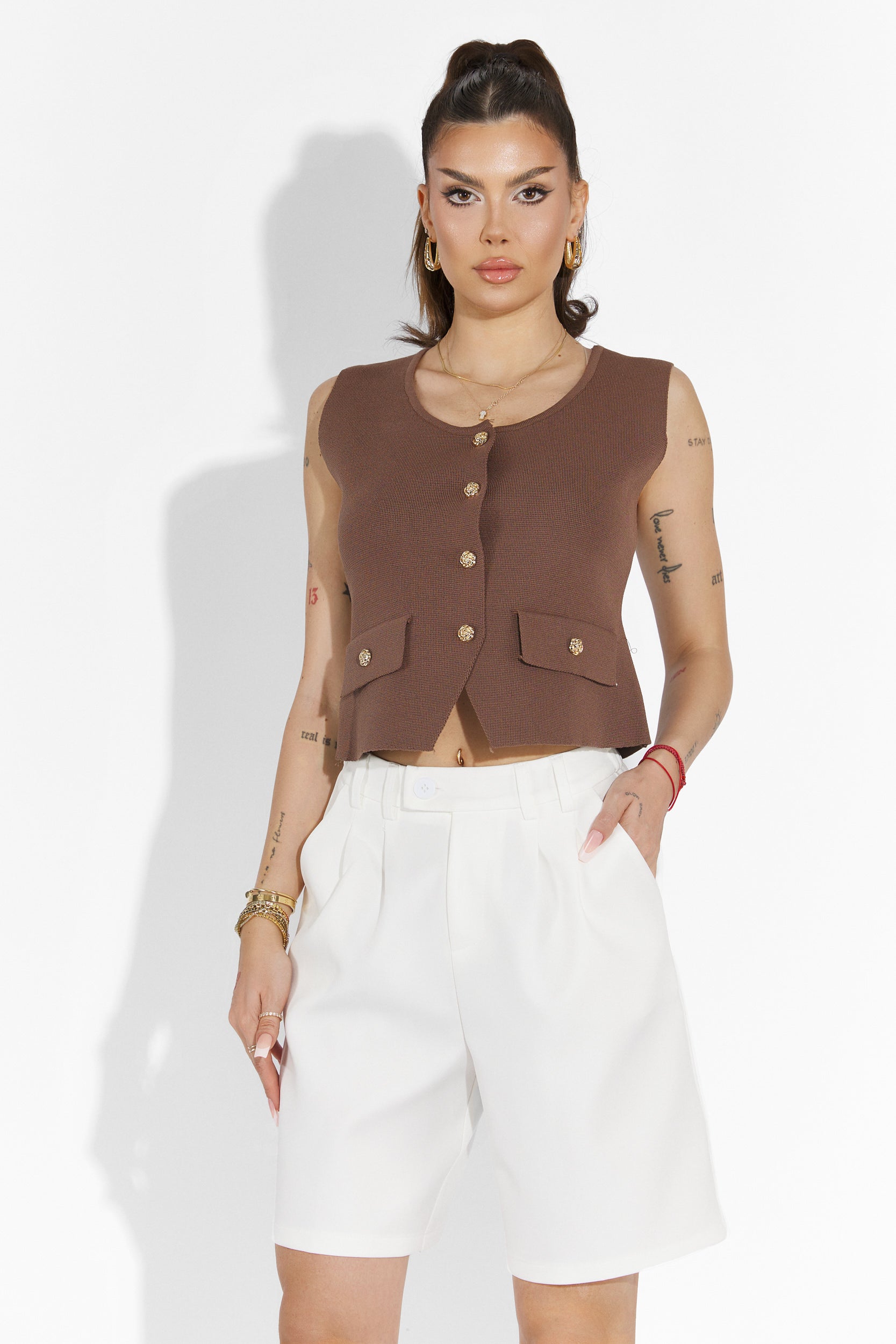 Athuro Bogas fehér hétköznapi női nadrág