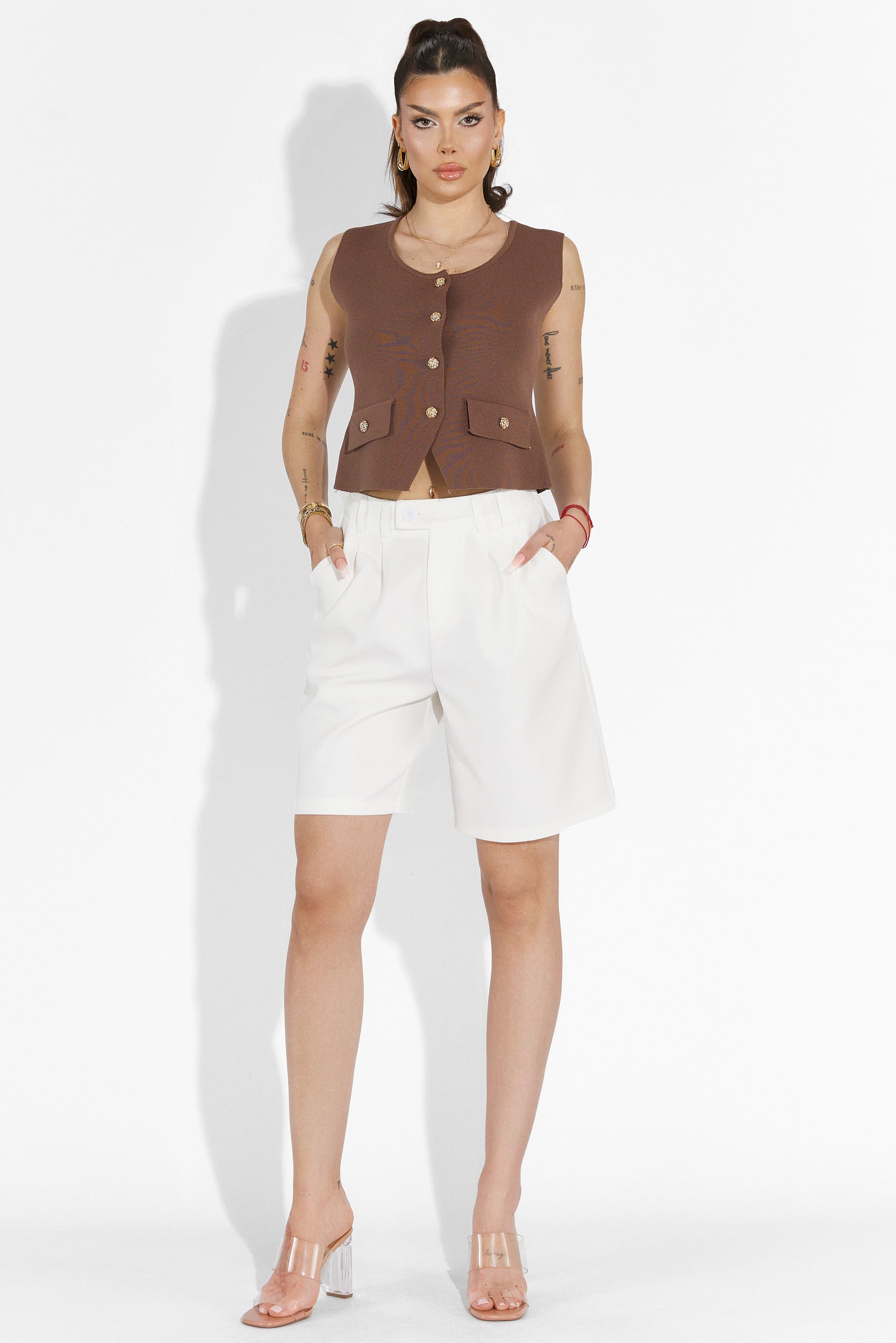 Athuro Bogas fehér hétköznapi női nadrág