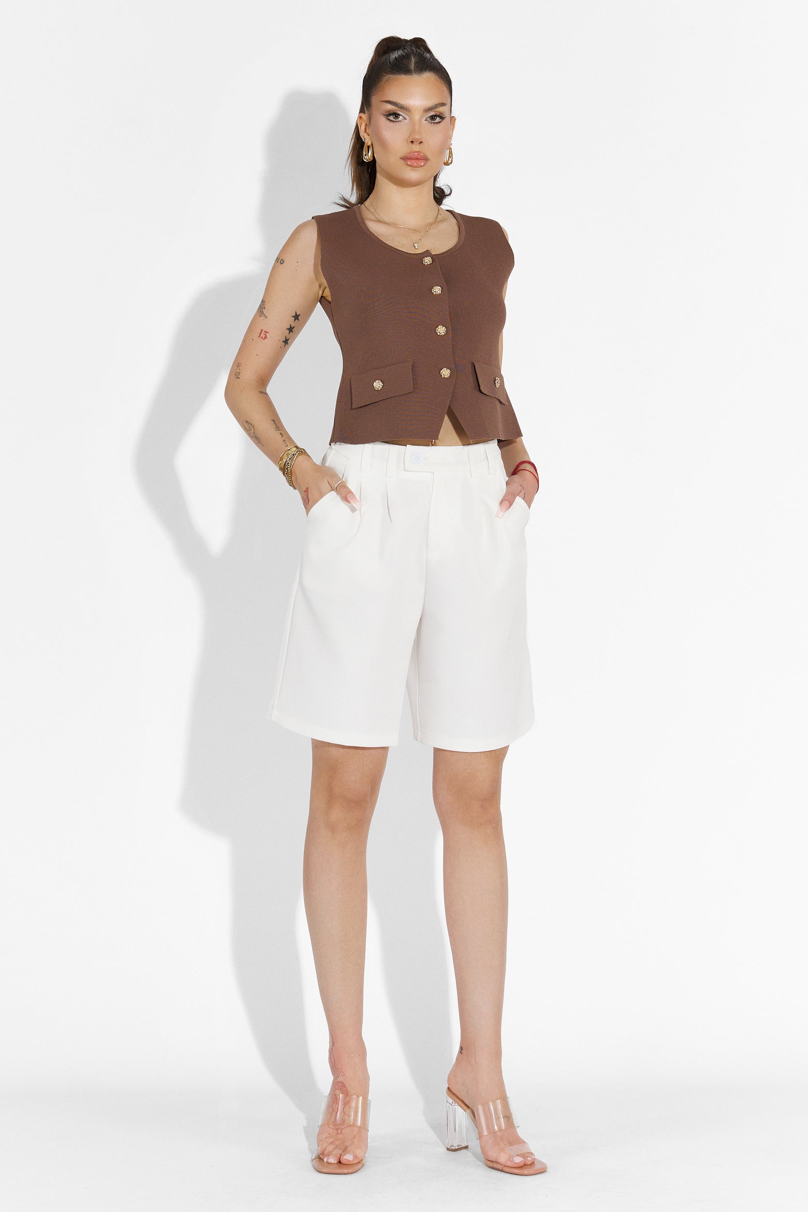 Athuro Bogas fehér hétköznapi női nadrág