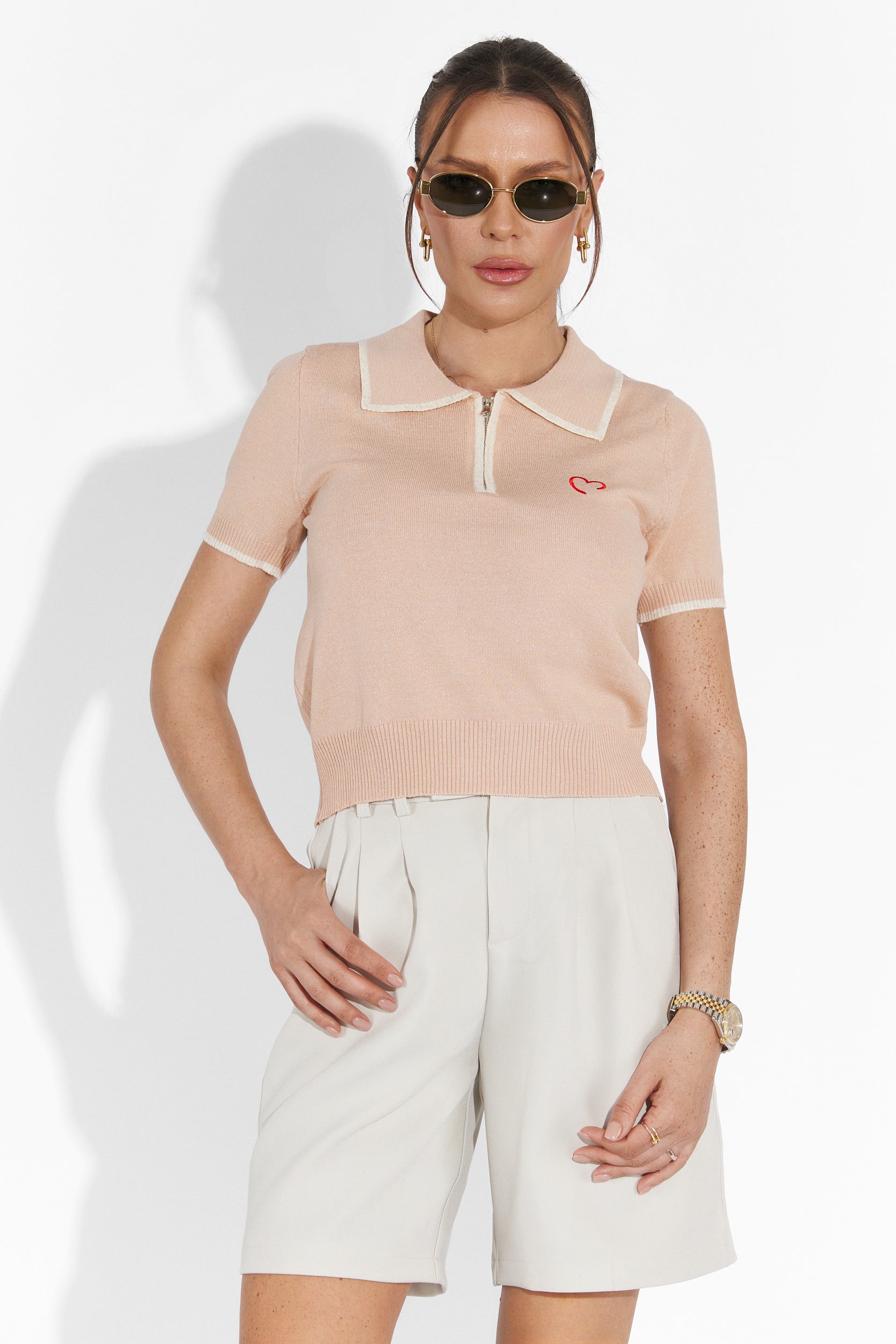 Athuro Bogas Lazac Beige Női Nadrág