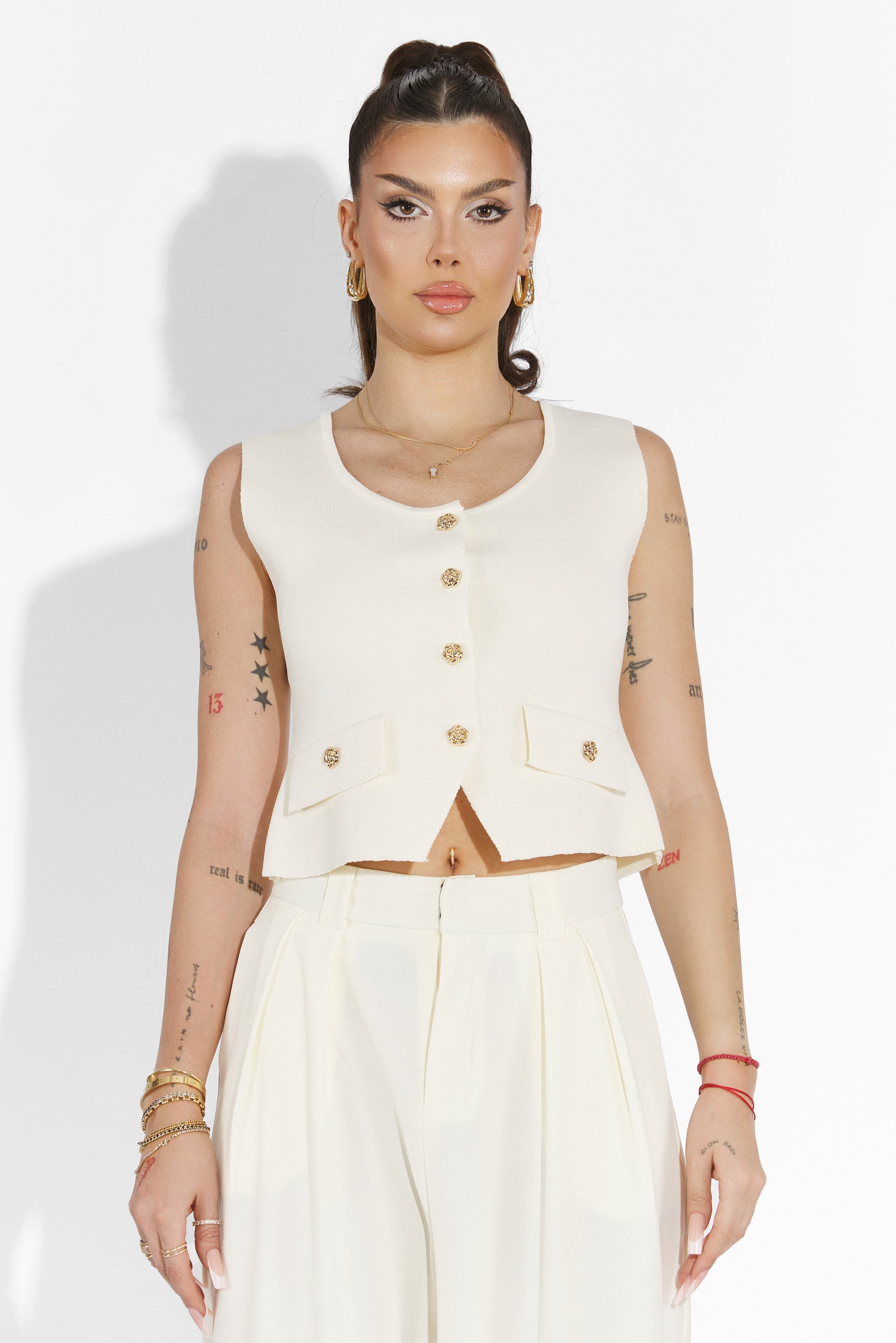 Edward Bogas Casual Beige Női Nadrág