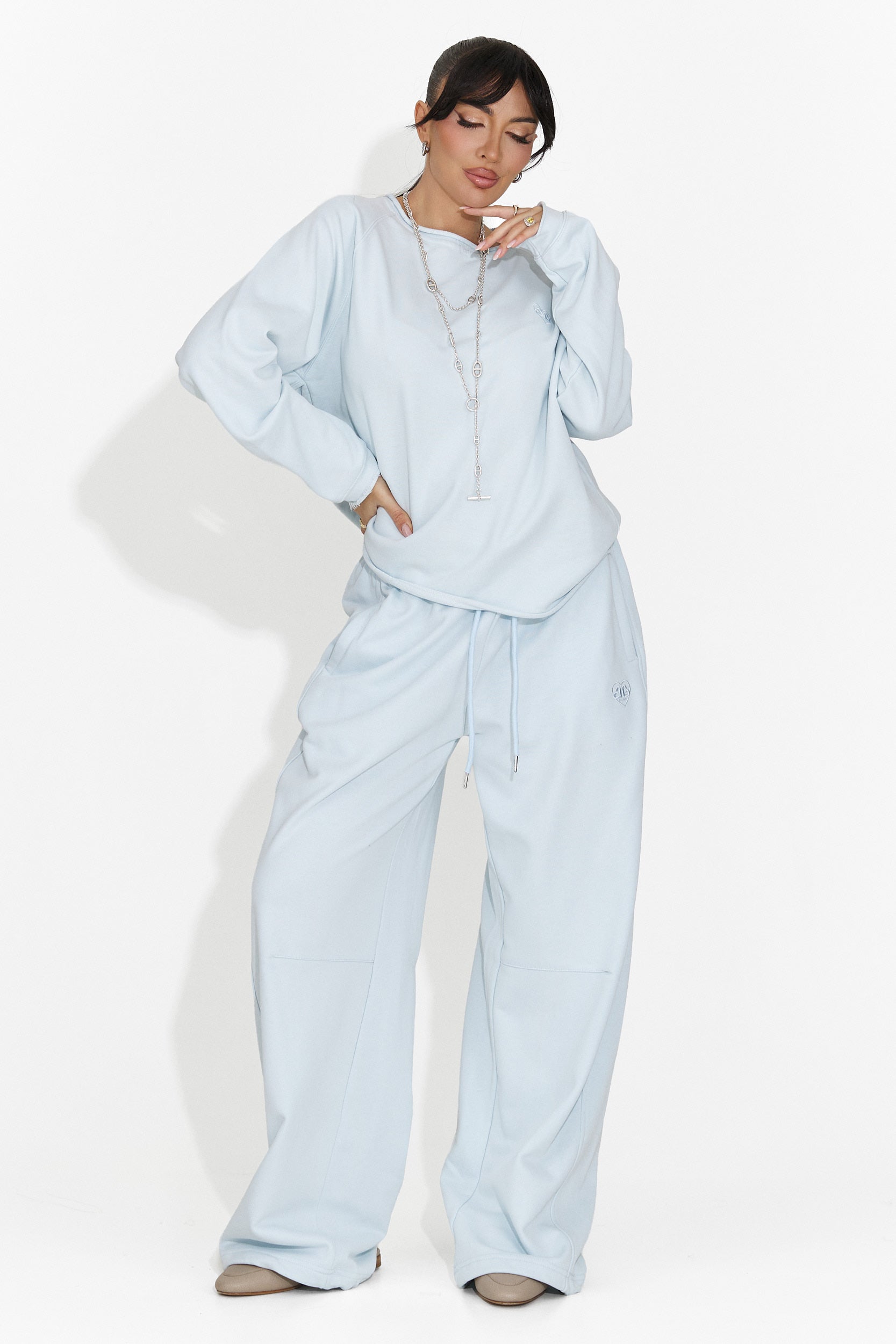 Női világoskék hétköznapi nadrág Romela Bogas