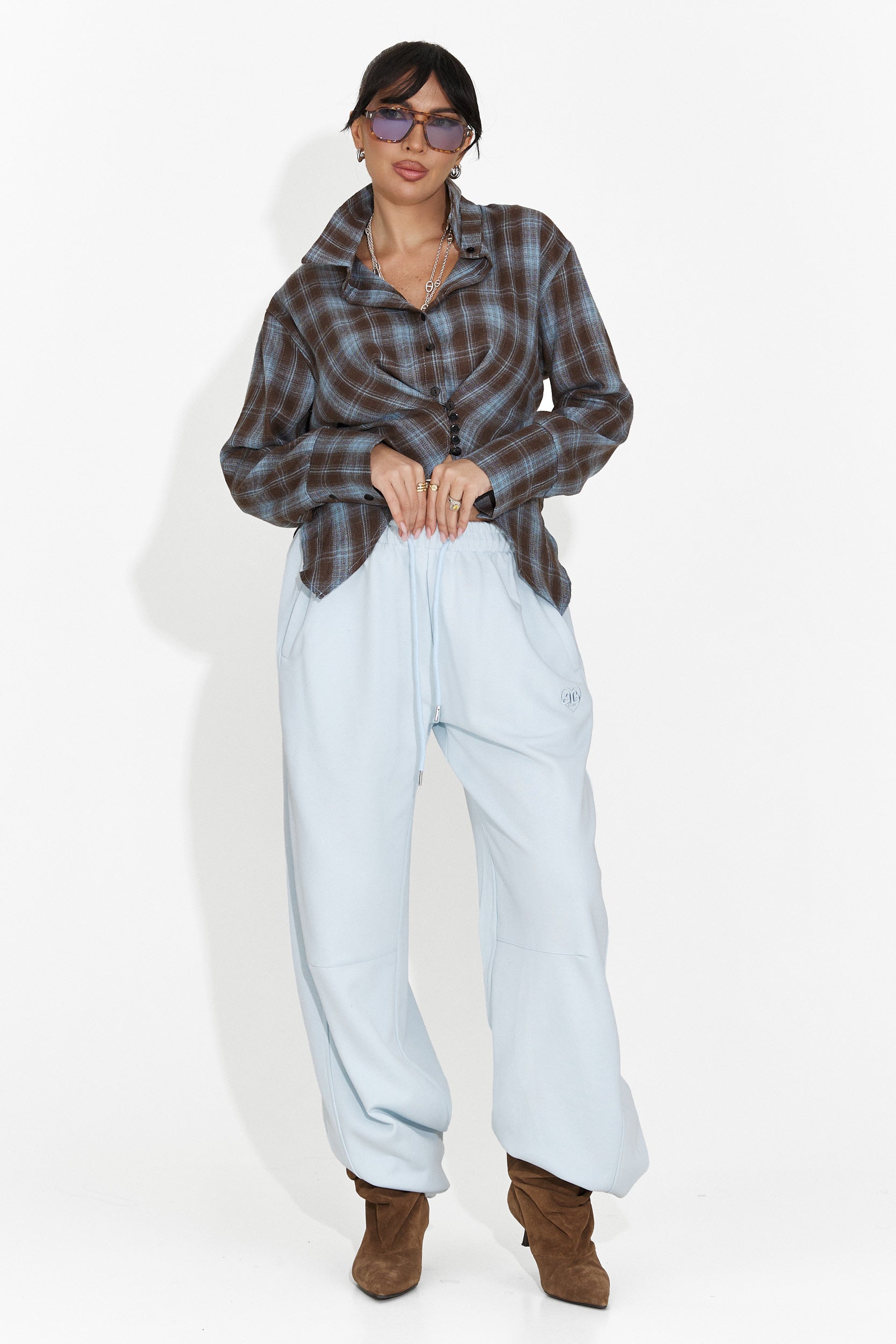 Női világoskék hétköznapi nadrág Romela Bogas