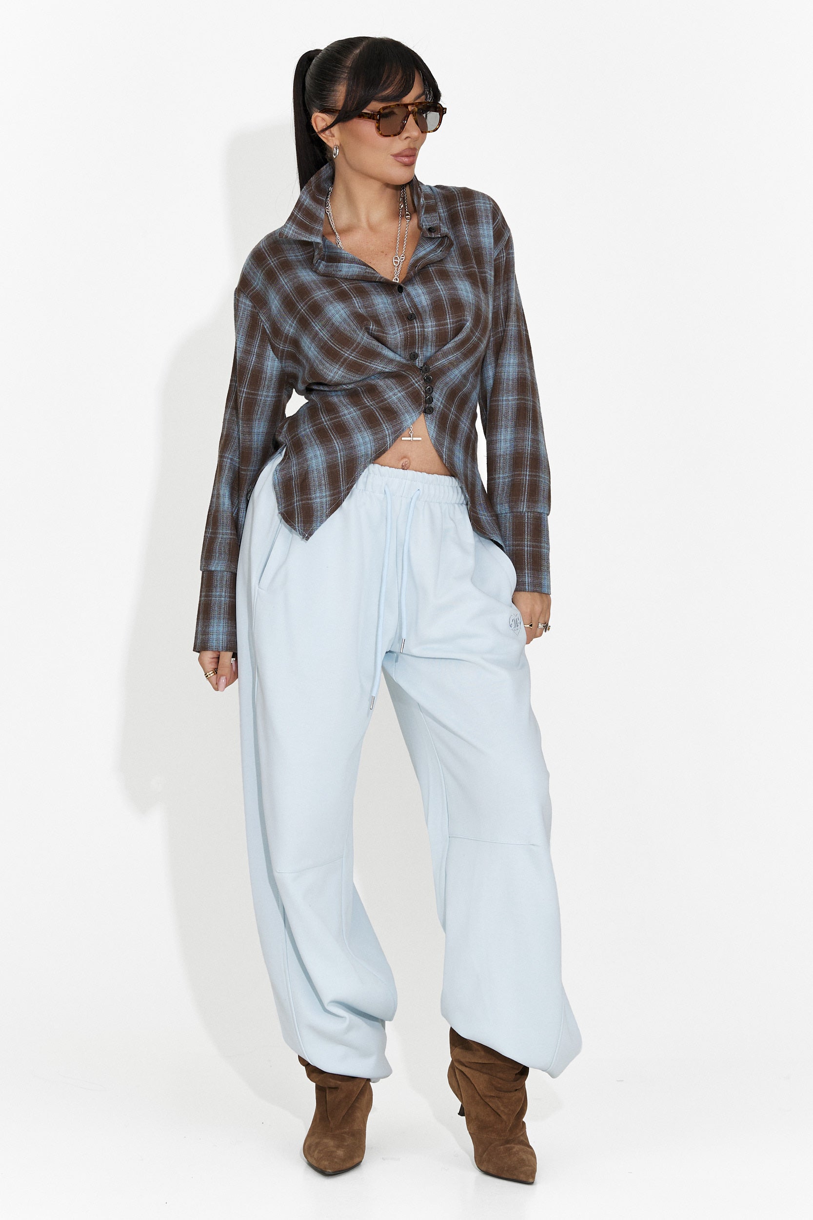 Női világoskék hétköznapi nadrág Romela Bogas