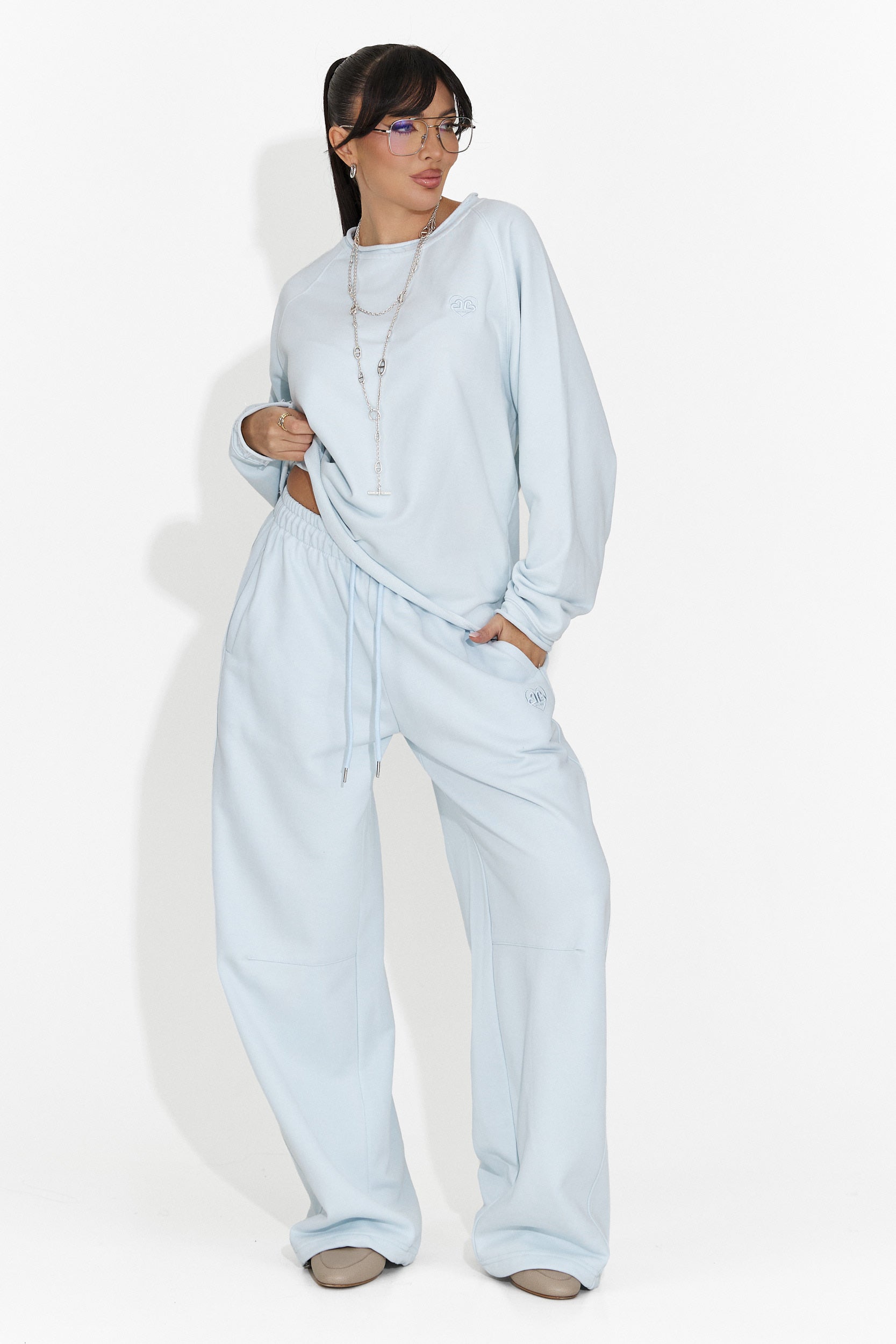 Női világoskék hétköznapi nadrág Romela Bogas