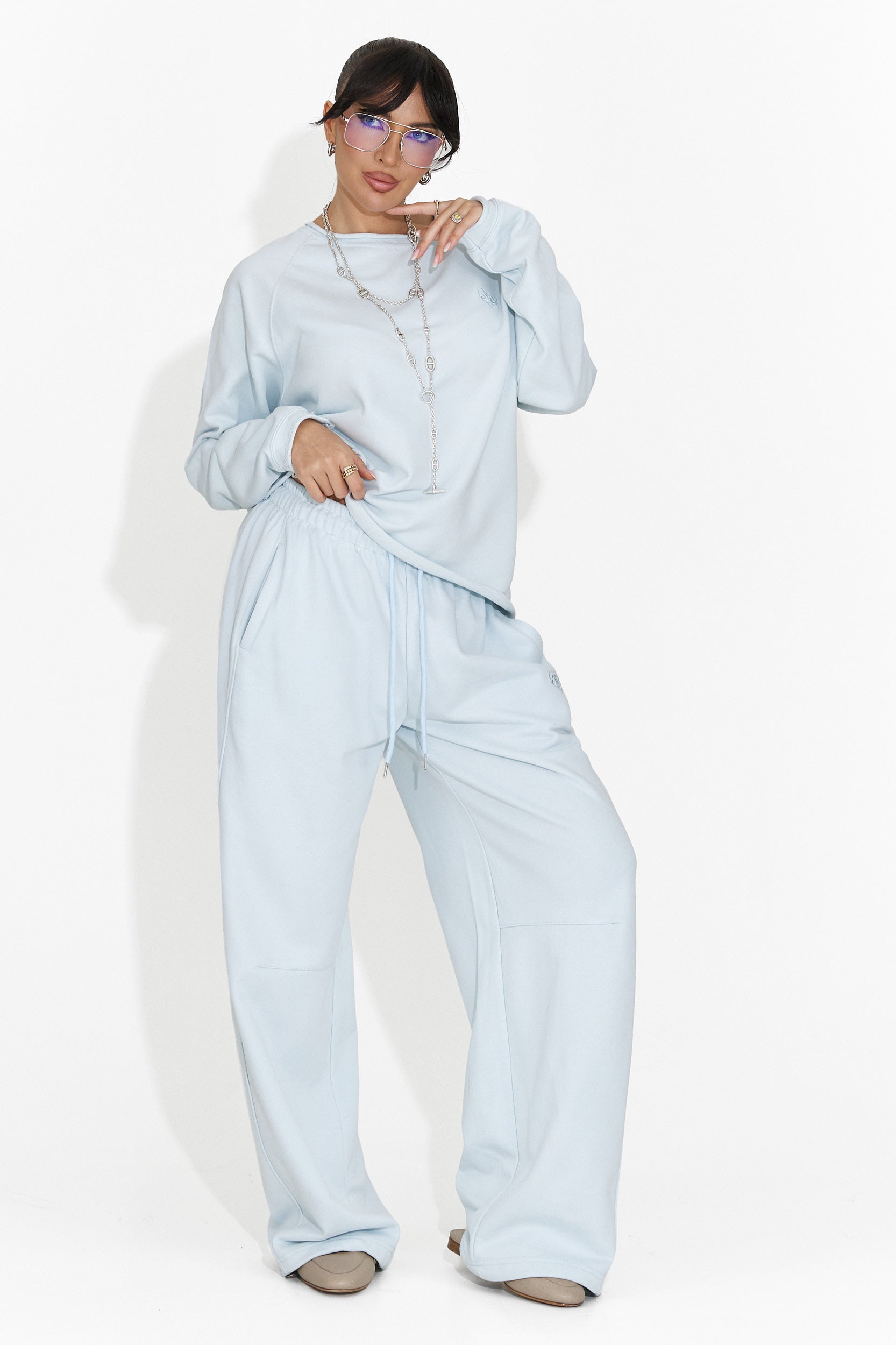 Női világoskék hétköznapi nadrág Romela Bogas