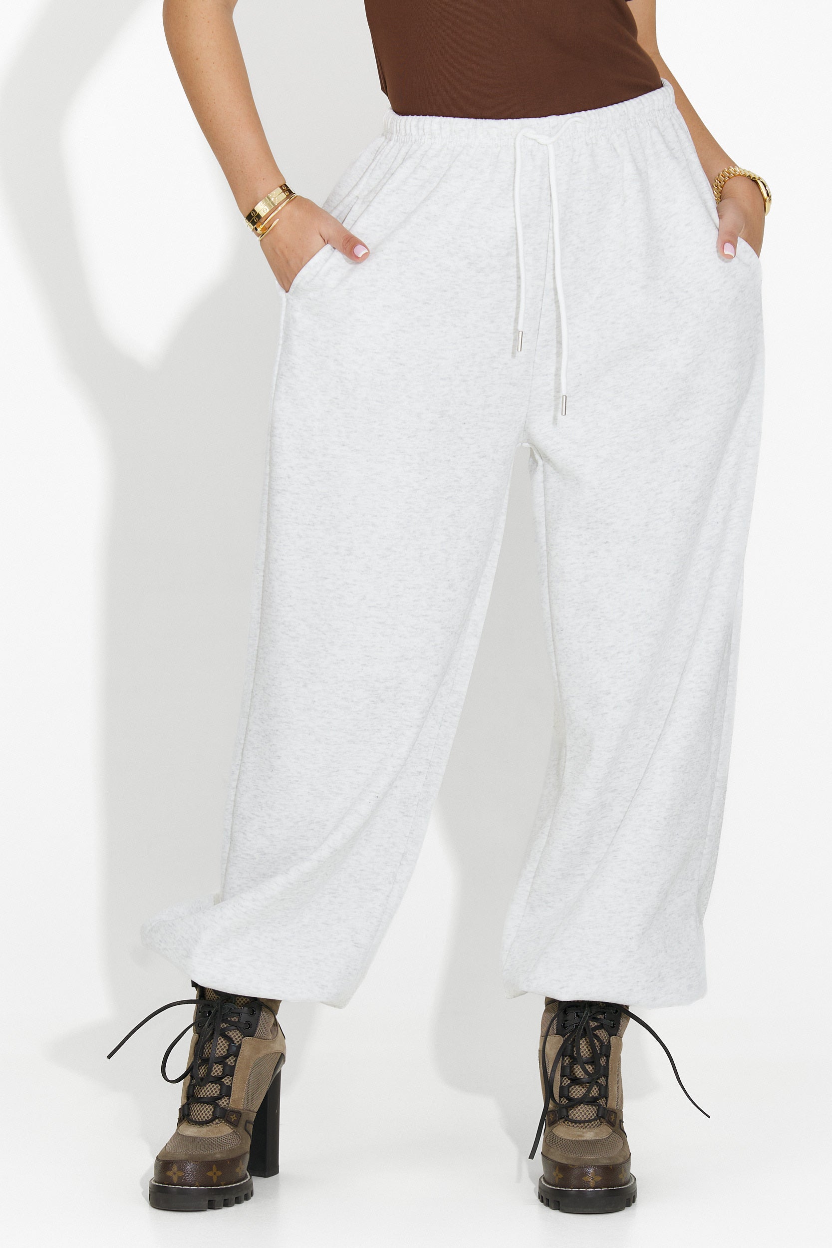 Isoria Bogas Kényelmes Szürke Női Nadrág