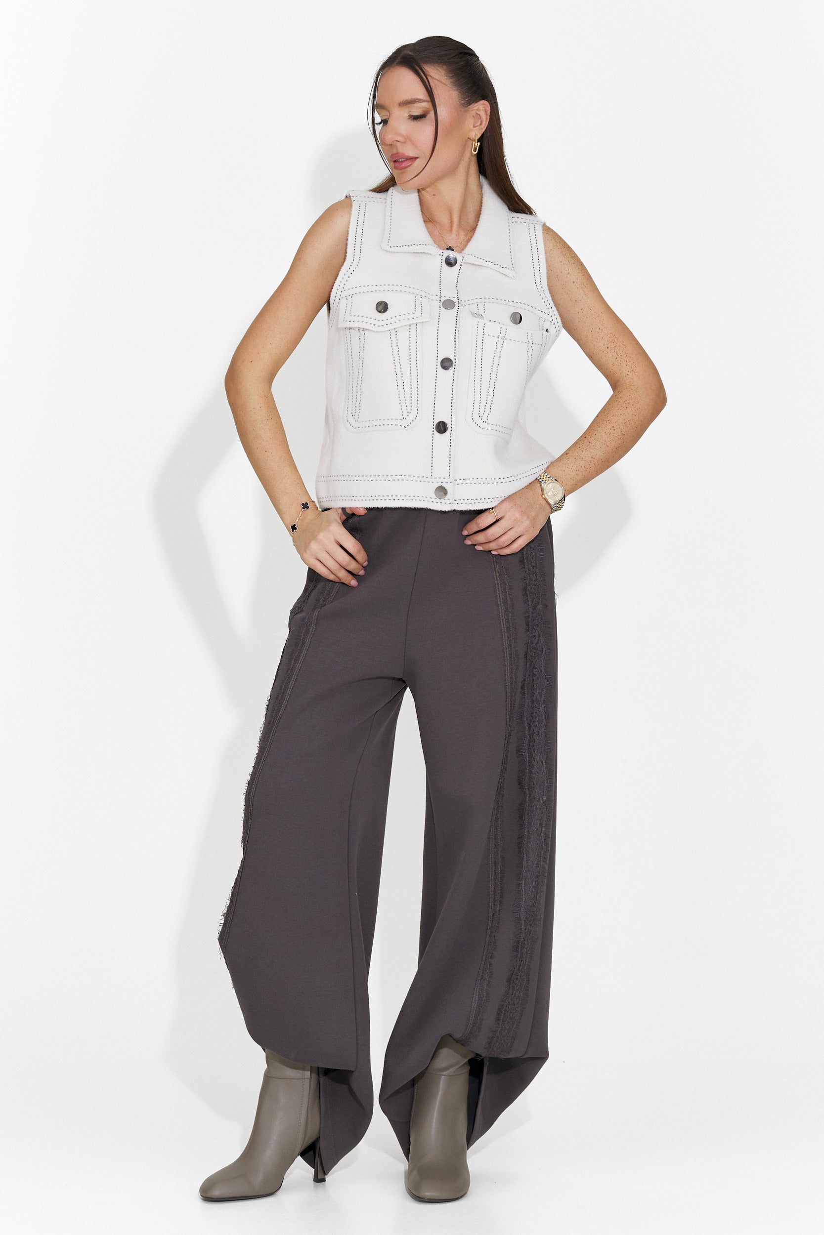 Szürke női casual nadrág Zarania Bogas