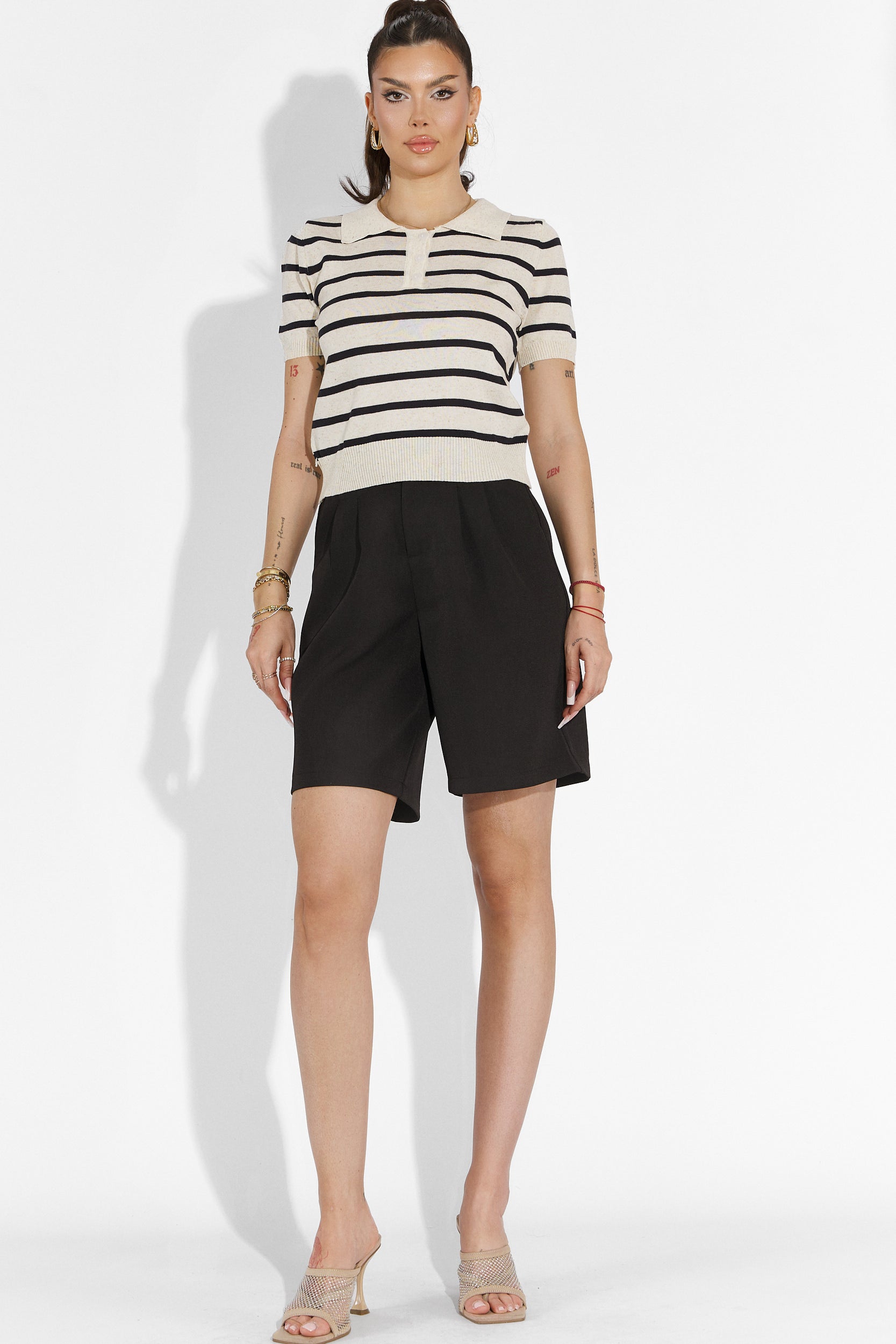 Athuro Bogas Kényelmes Fekete Női Nadrág