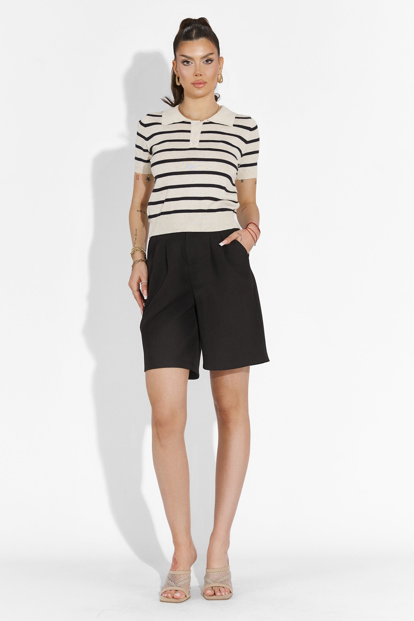 Athuro Bogas Kényelmes Fekete Női Nadrág