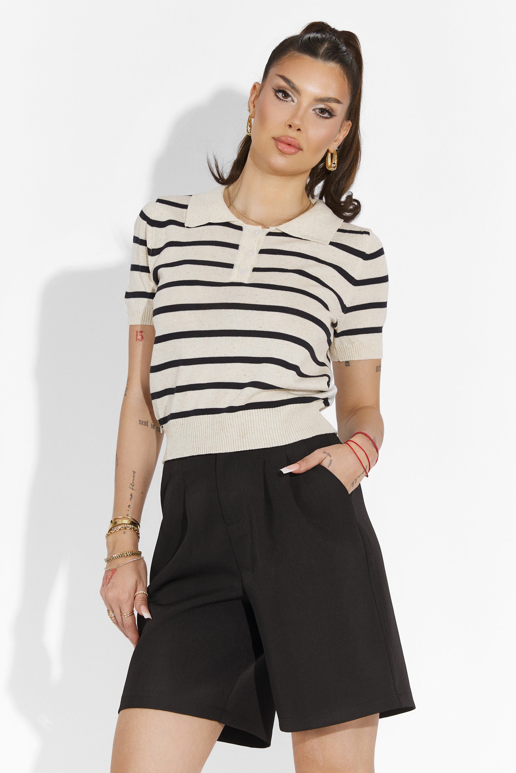 Athuro Bogas Kényelmes Fekete Női Nadrág