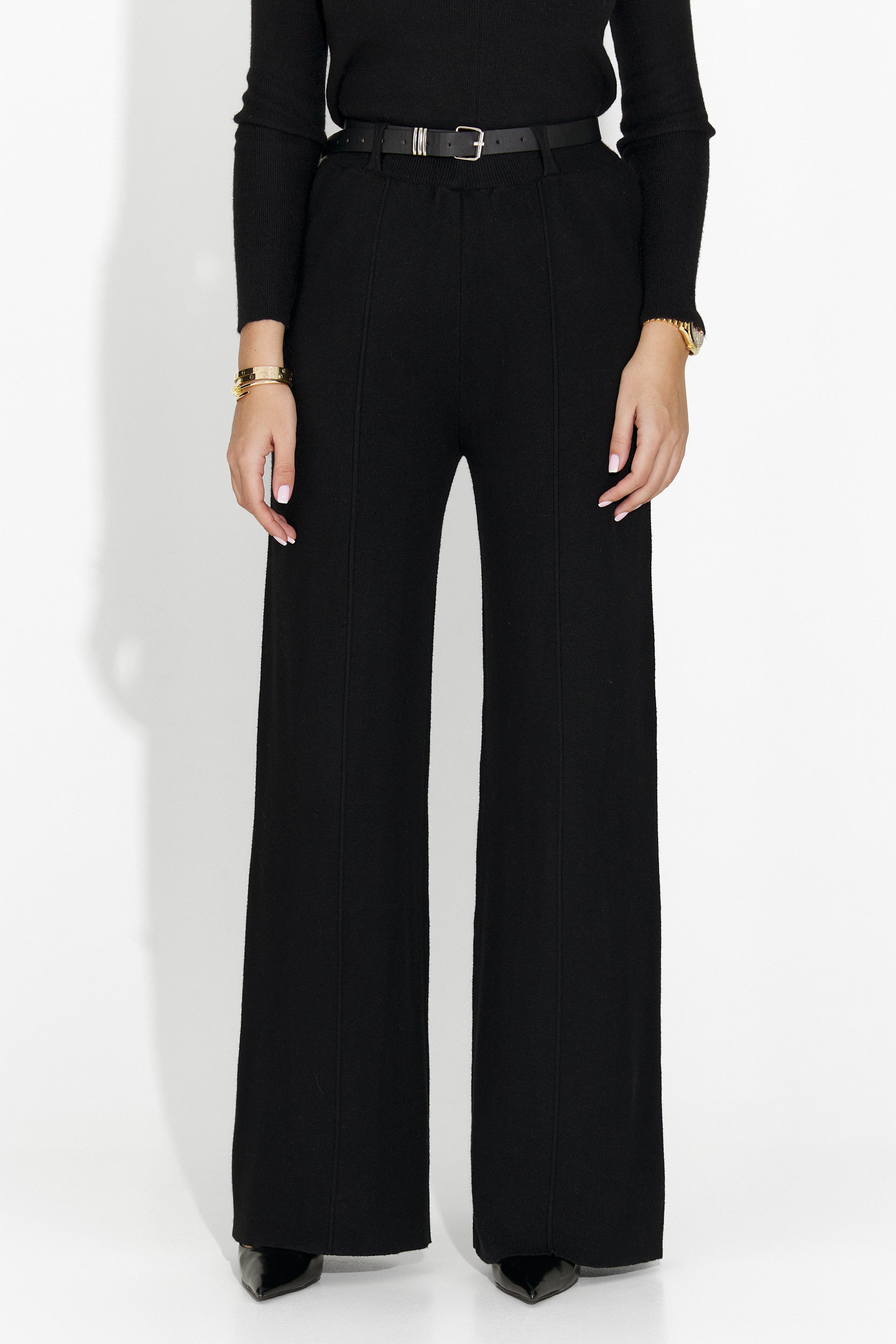 Pietrina Bogas Fekete Hétköznapi Női Nadrág