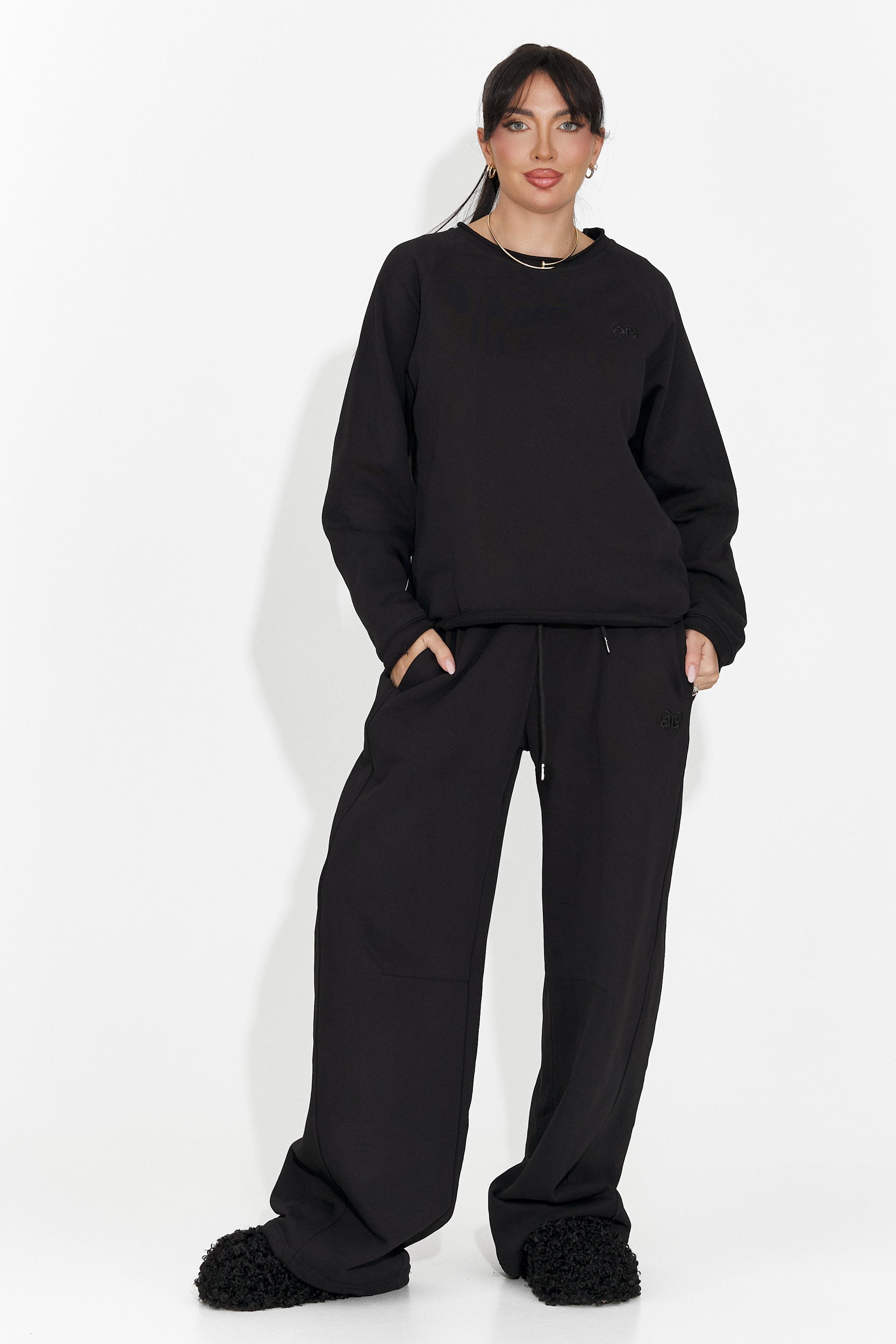 Női fekete hétköznapi nadrág Romela Bogas