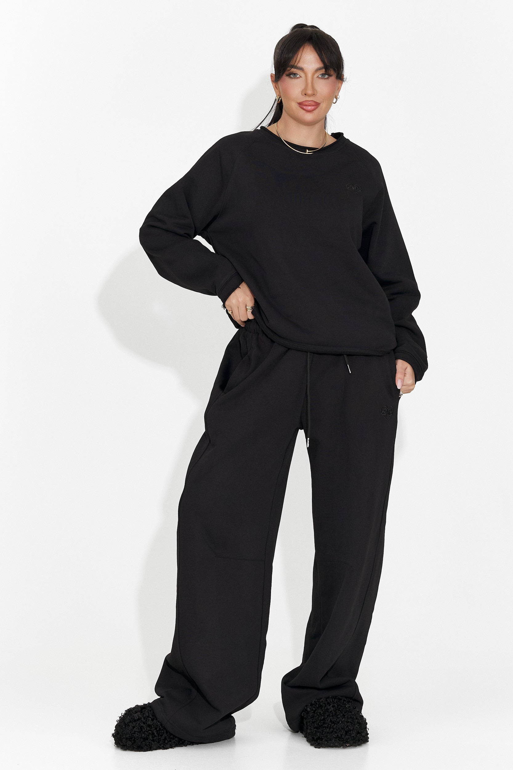 Női fekete hétköznapi nadrág Romela Bogas