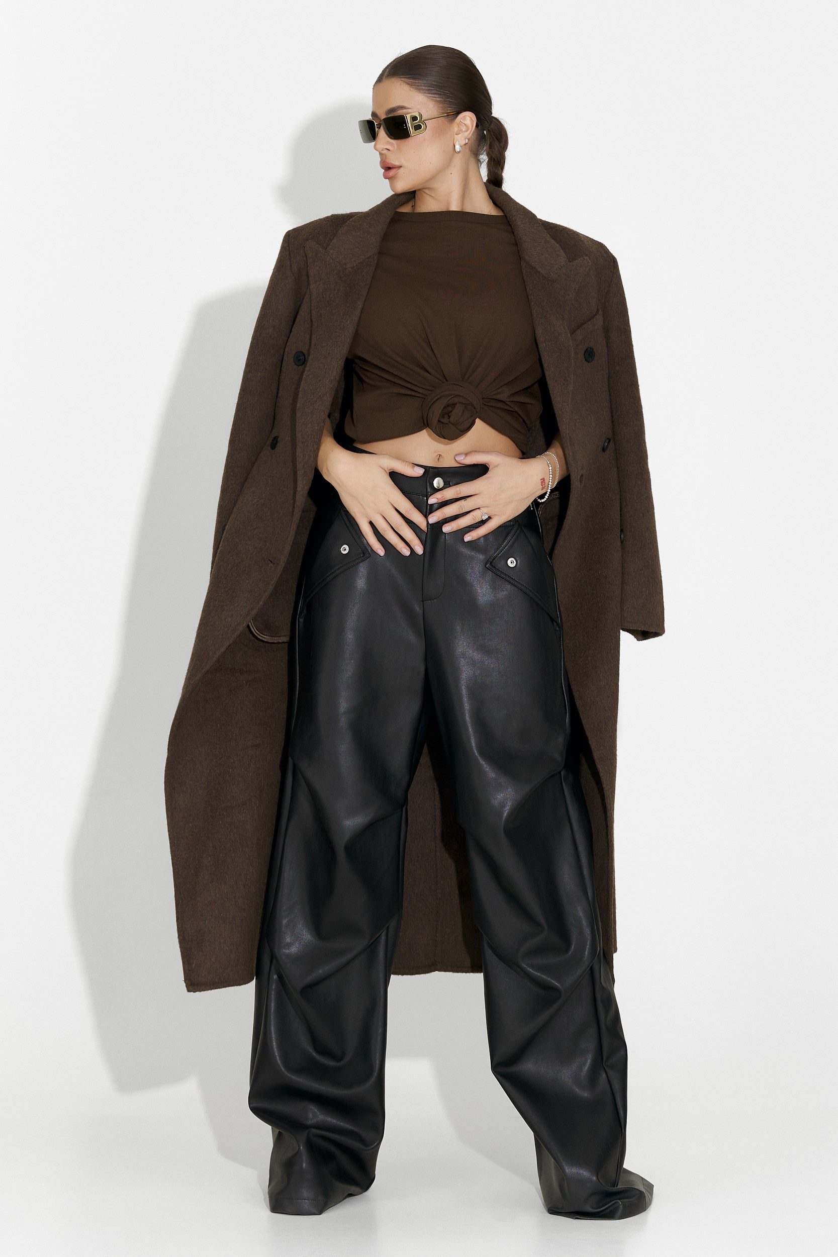 Savelis Bogas Hétköznapi Fekete Női Nadrág