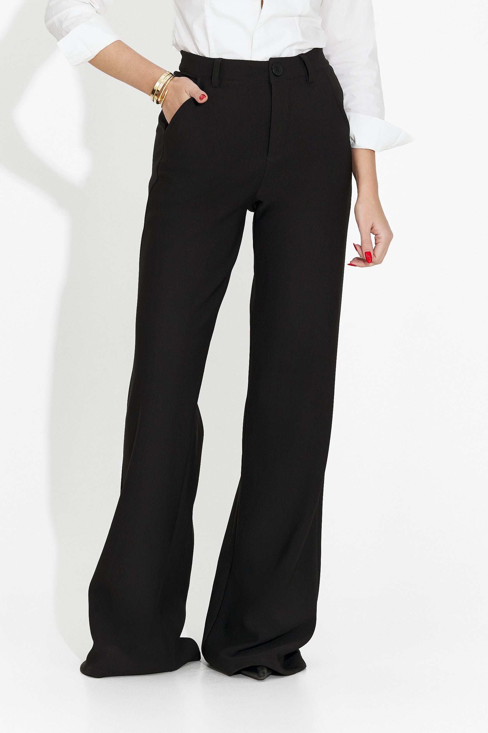 Elegáns fekete női nadrág Vinuele Bogas