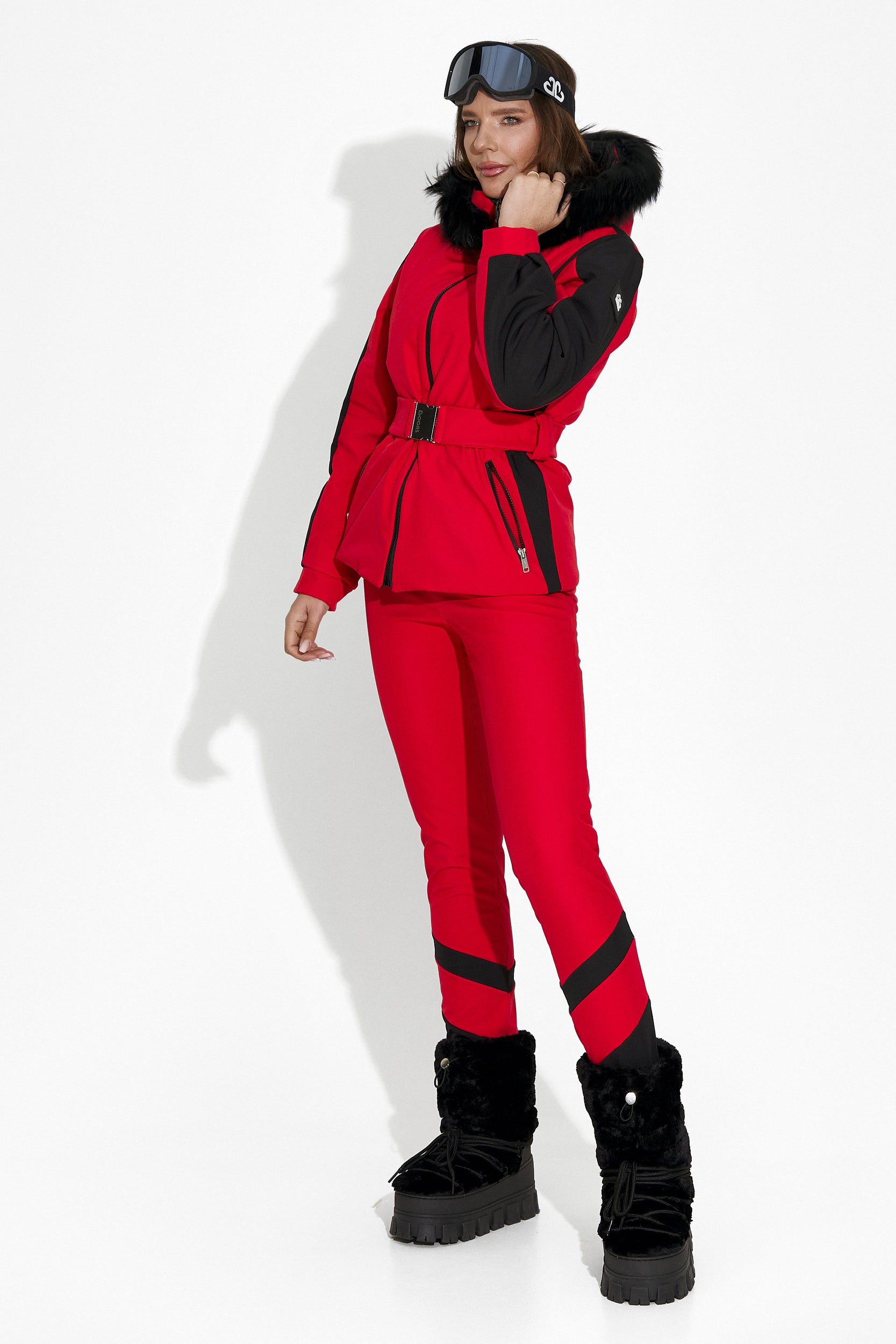 Lorya Bogas piros sí nadrág nőknek